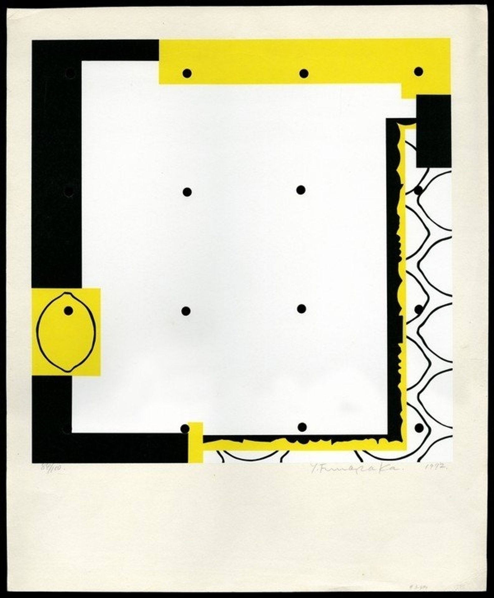 Lemon, Black and White by Funasaka Yoshisuke