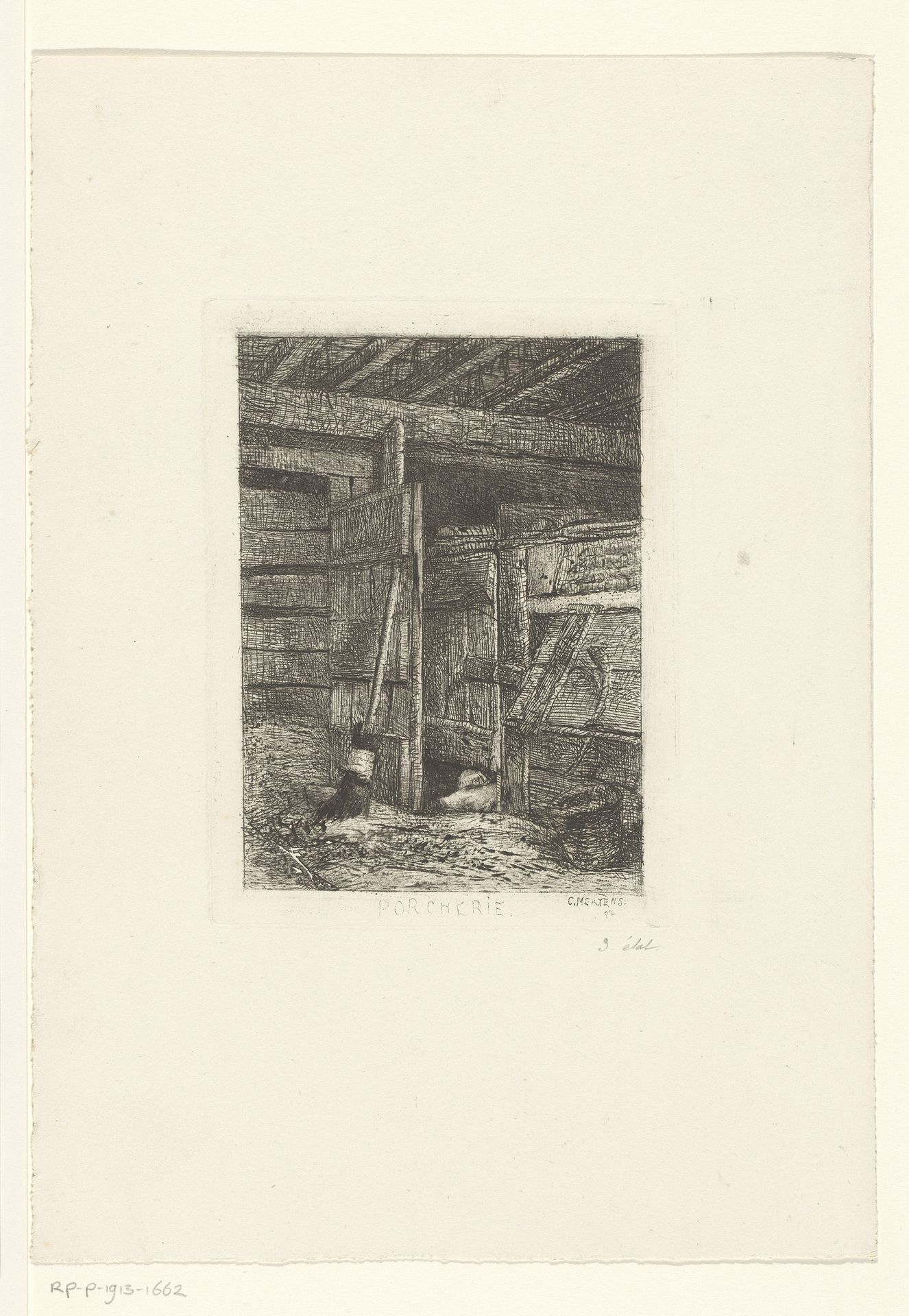 Varkensstal by Charles Mertens