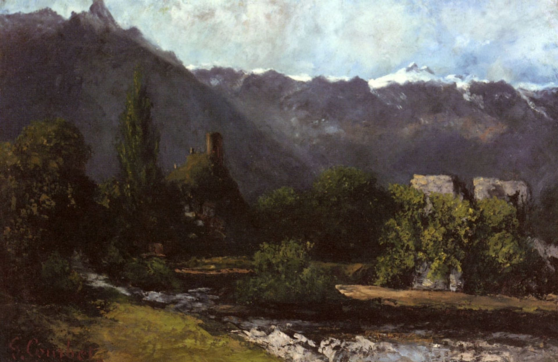 The Glacier by Gustave Courbet
