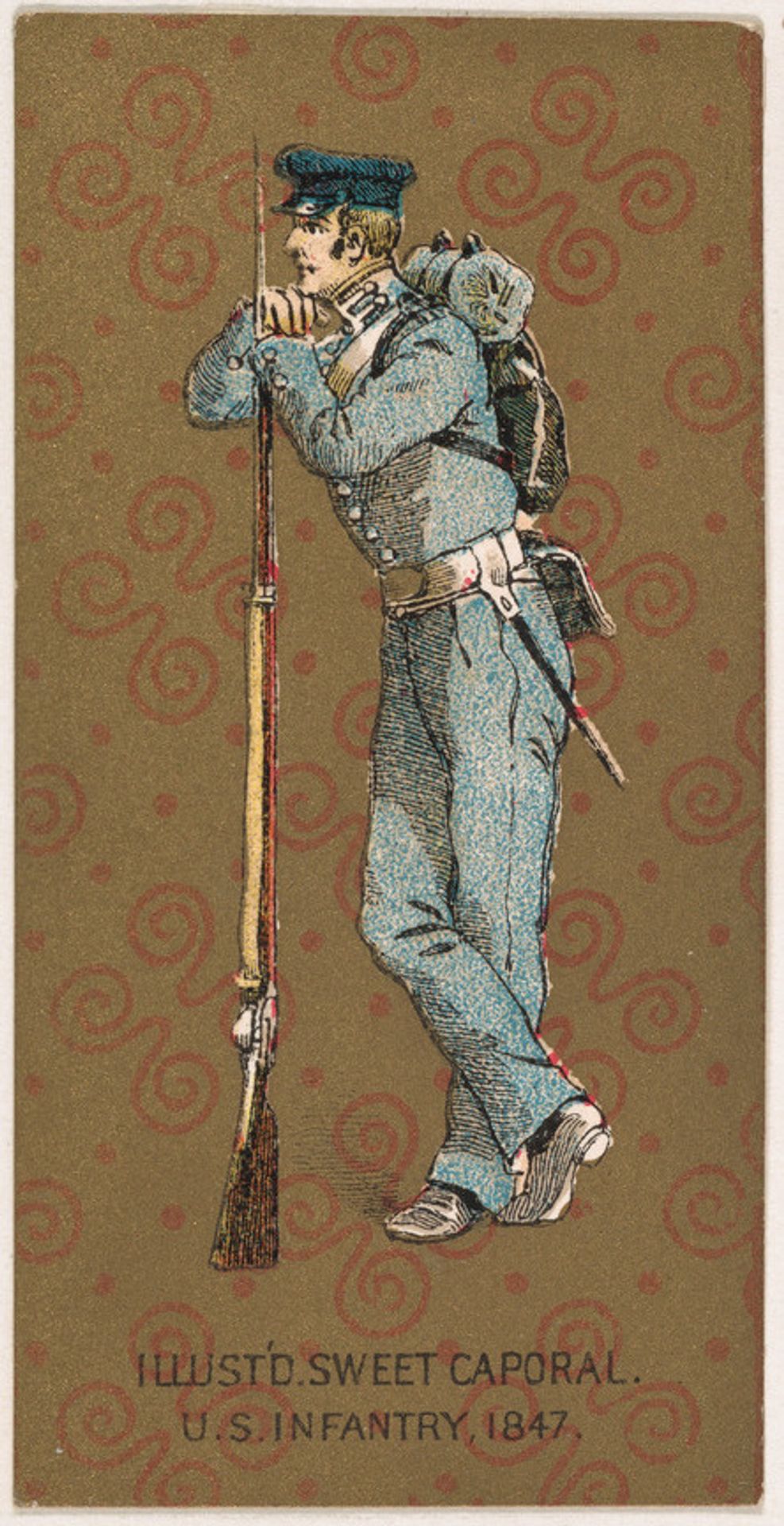 Infantry, United States Army, 1847, from the Military Series (N224) issued by Kinney Tobacco Company to promote Sweet Caporal Cigarettes by Kinney Brothers Tobacco Company