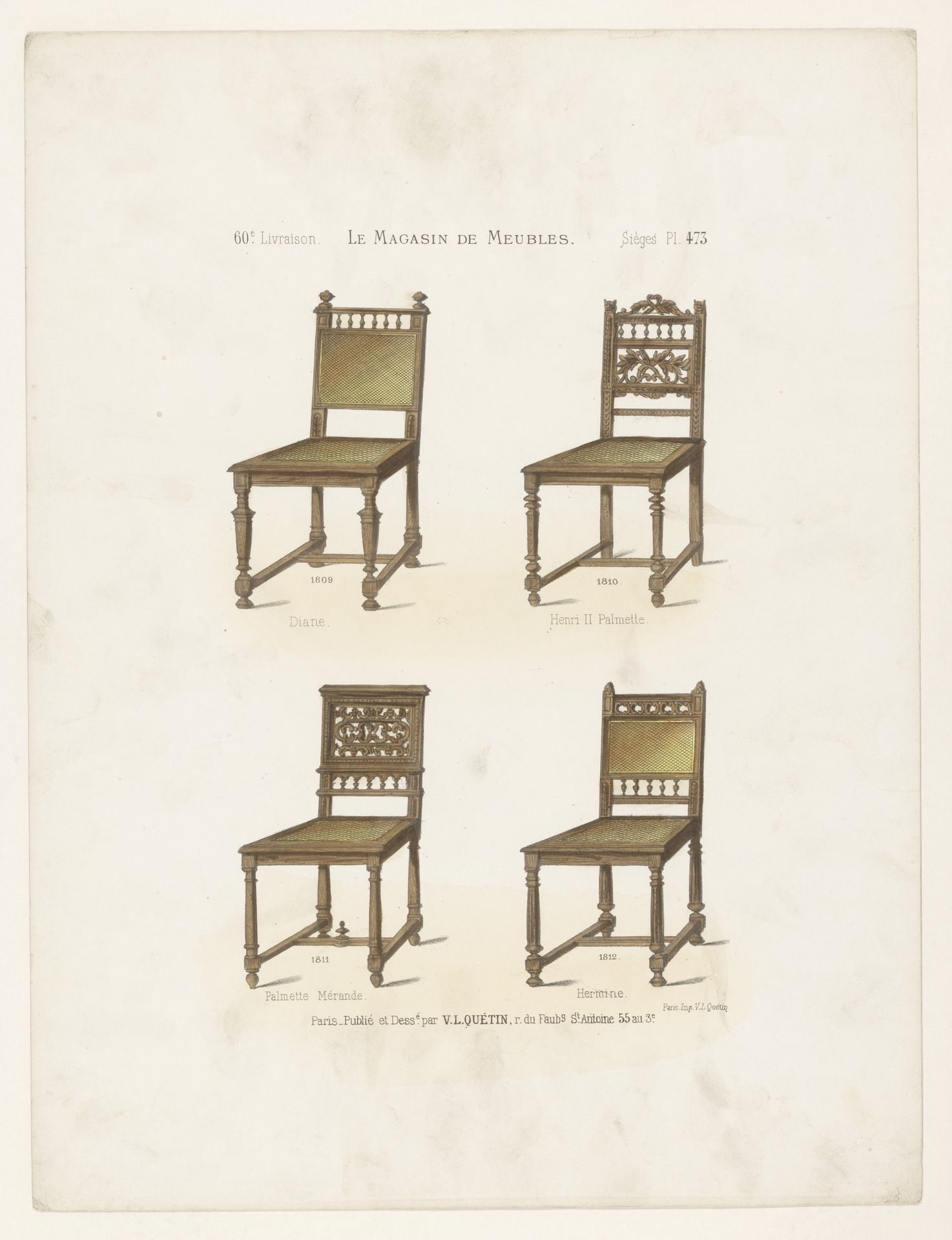Vier stoelen by Anonymous
