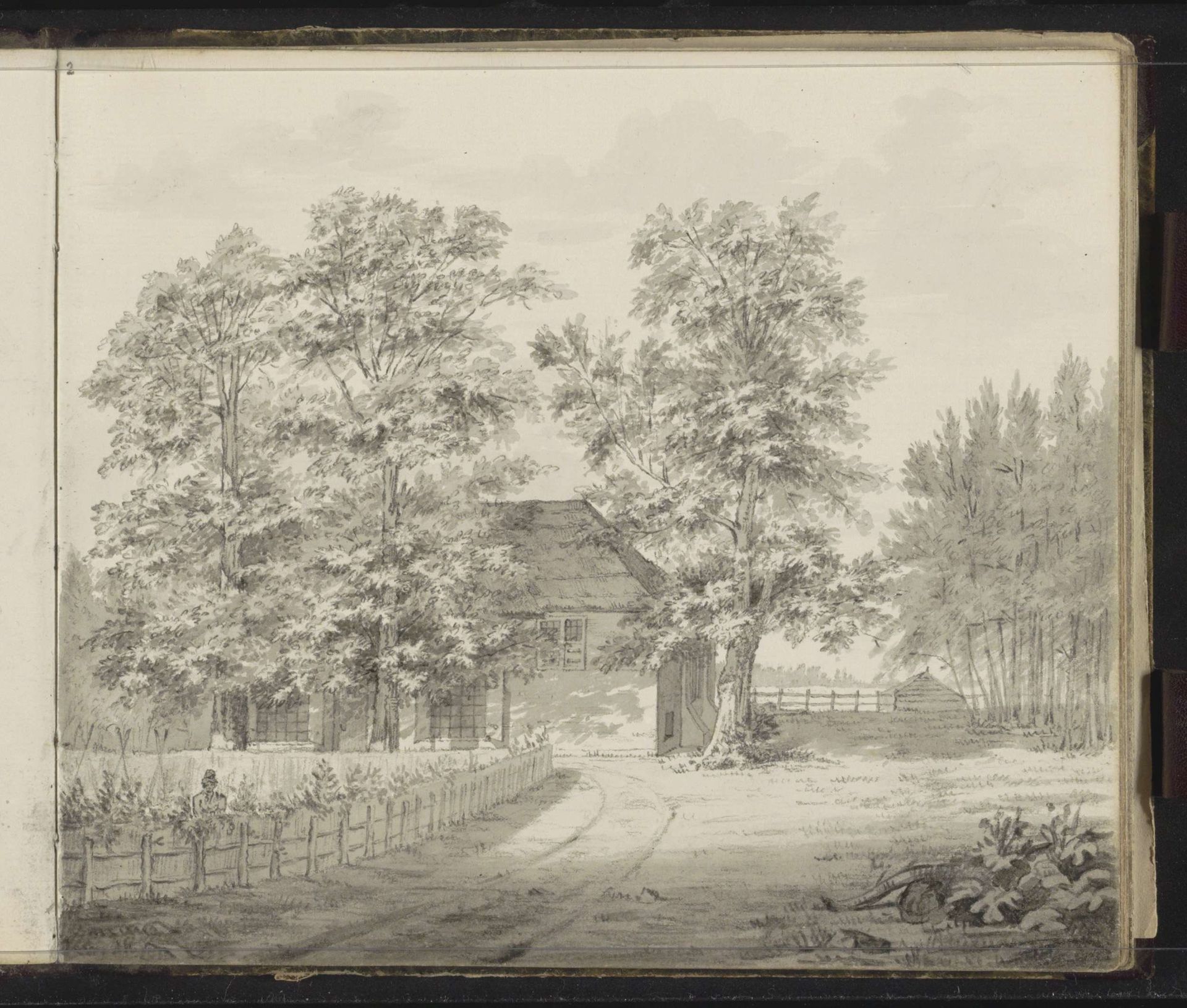 Pad richting een boerderij by Hendrik Abraham Klinkhamer
