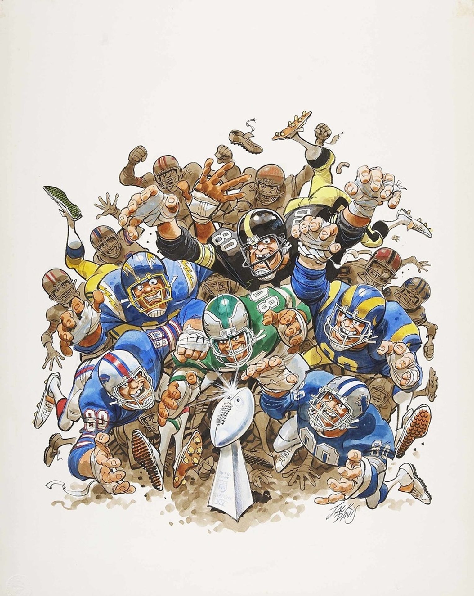 Battle for the Lombardi Trophy by Jack Davis