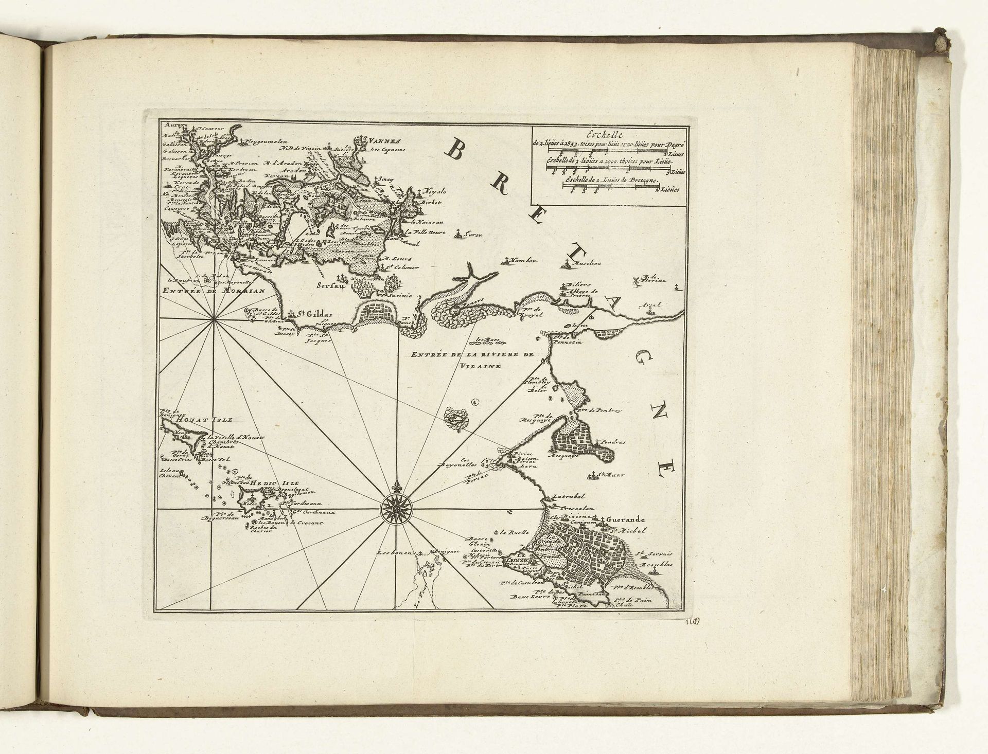 Kaart van de zuidkust van Bretagne bij Vannes, 1726 by Anonymous