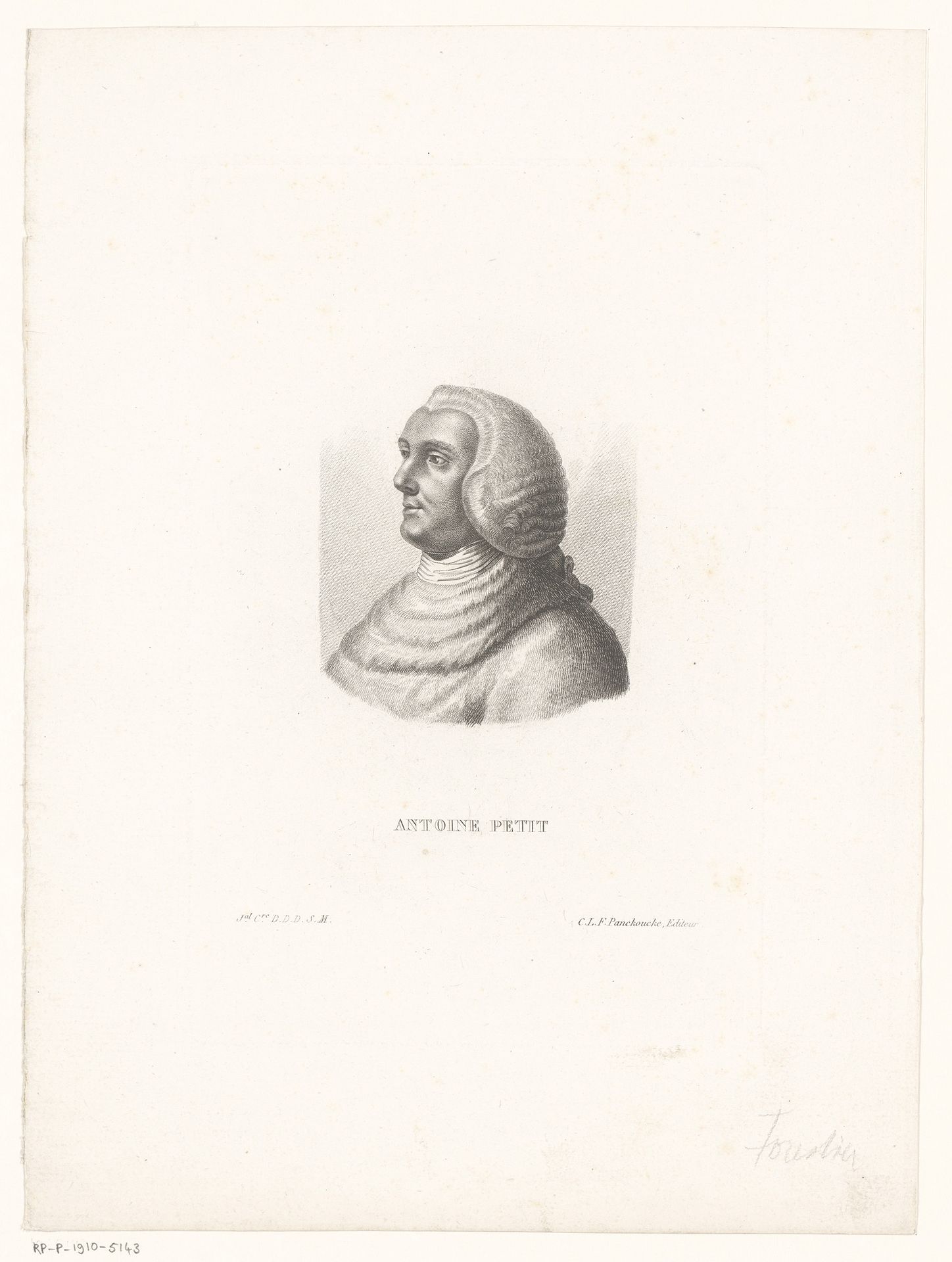 Portret van Antoine Petit by Charles Aimé Forestier