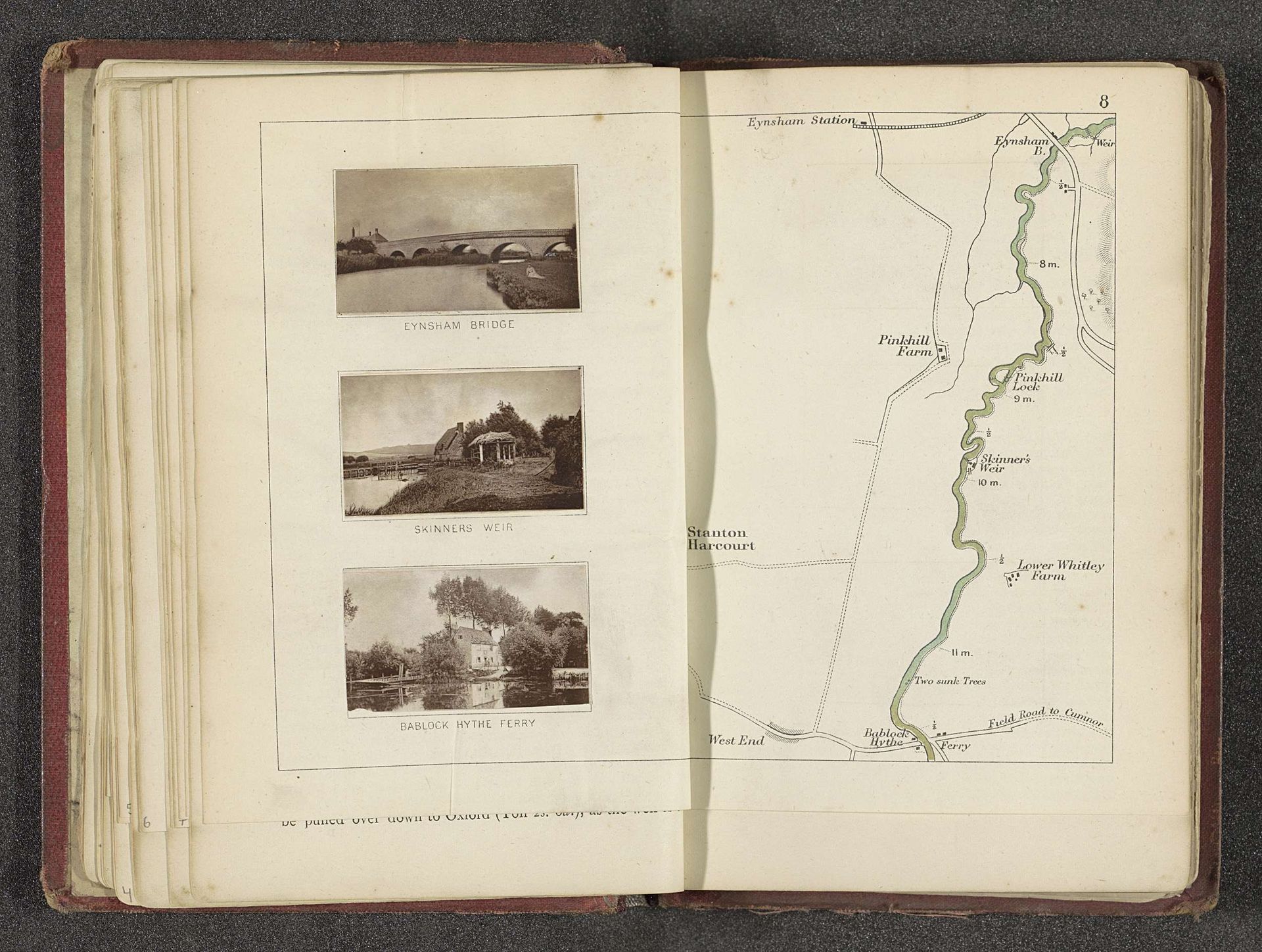 Kaart met drie afbeeldingen van plaatsen langs de Theems by Henry W. Taunt