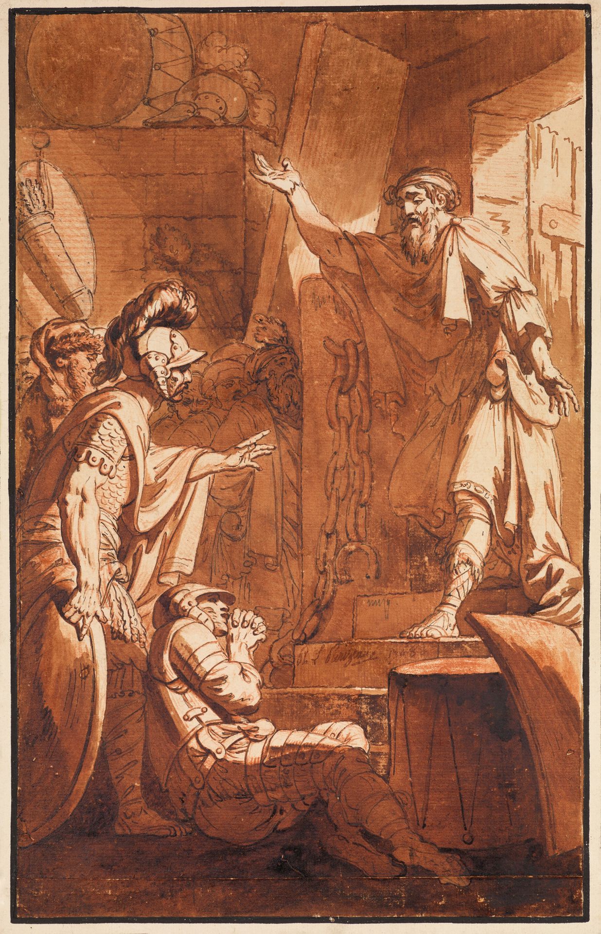 Messenger at the Door of a Guardhouse by Philippe Louis Parizeau