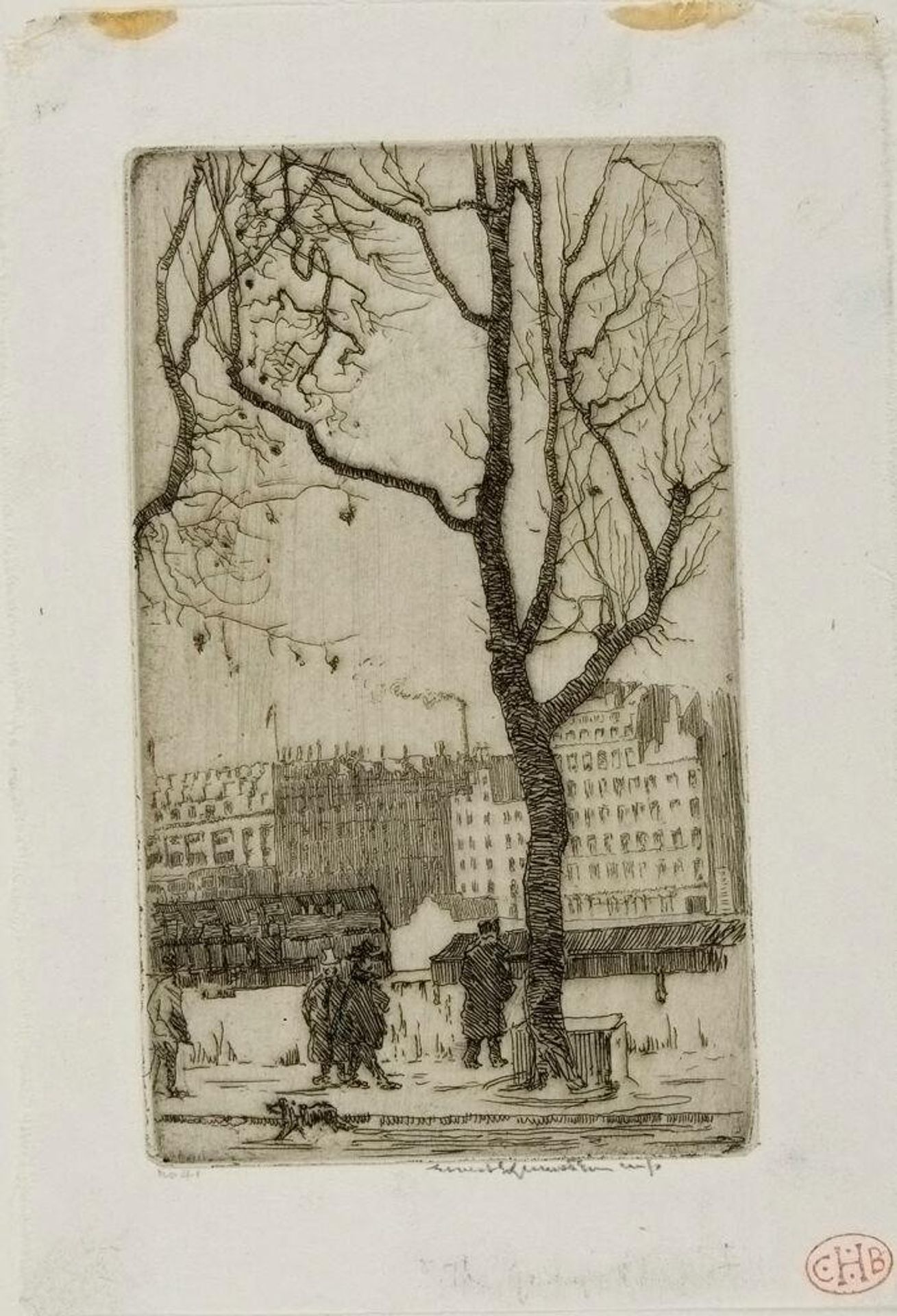 The quays; winter. Paris by Ernest Stephen Lumsden