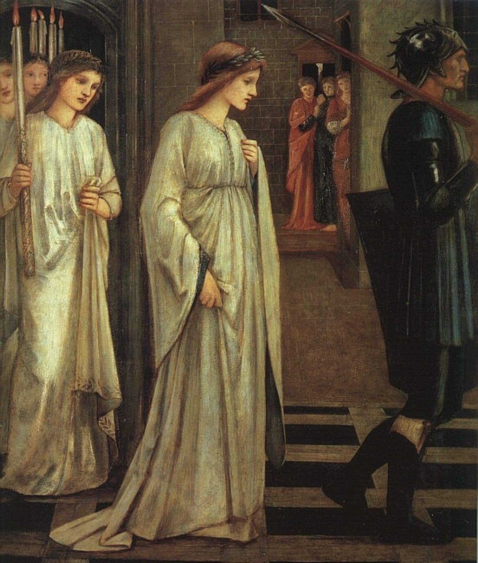 The Princess Sabra Led to the Dragon Painting by Edward Burne-Jones