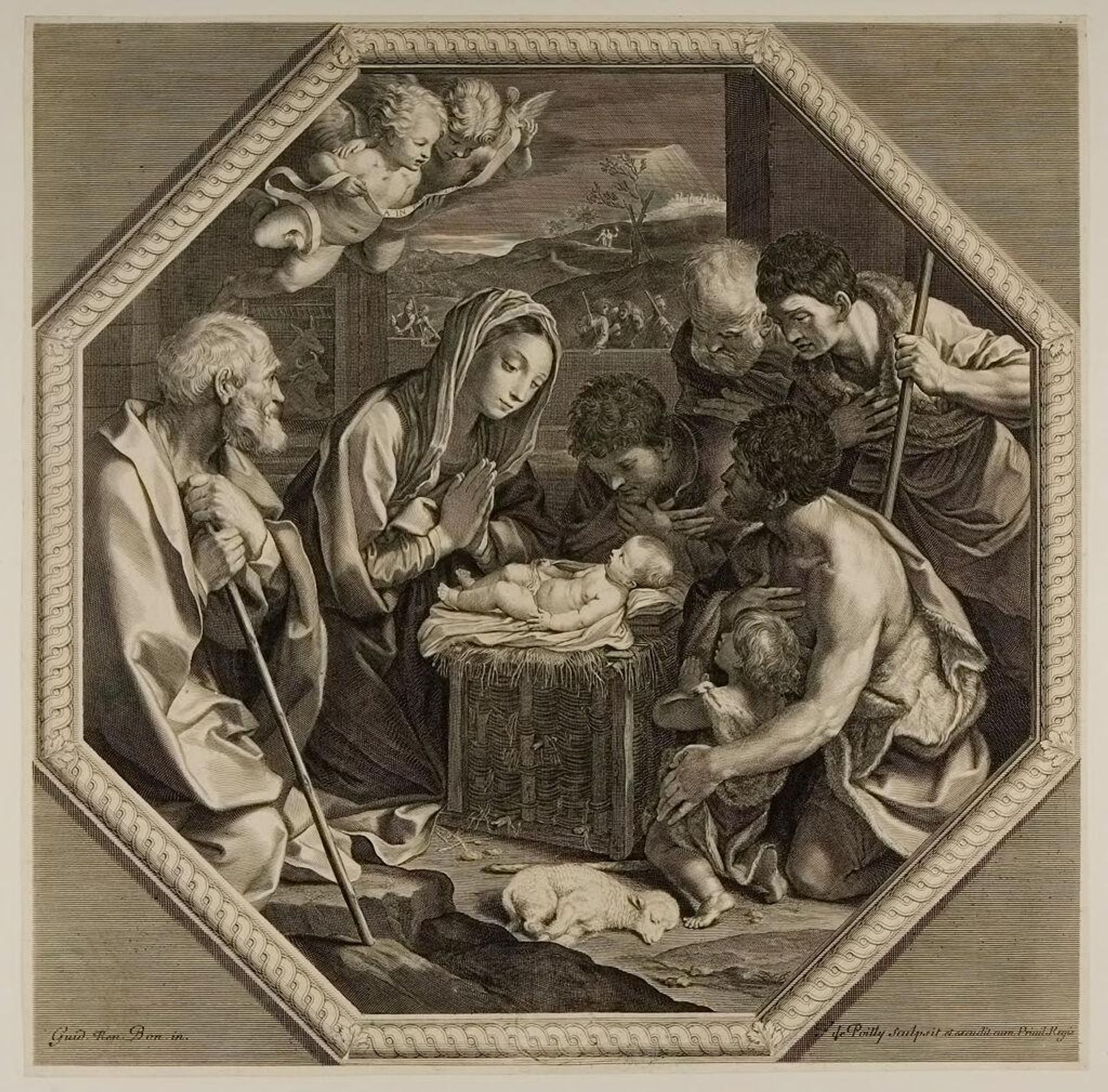 Adoration of the Shepherds by FranÃ§ois de Poilly the Elder