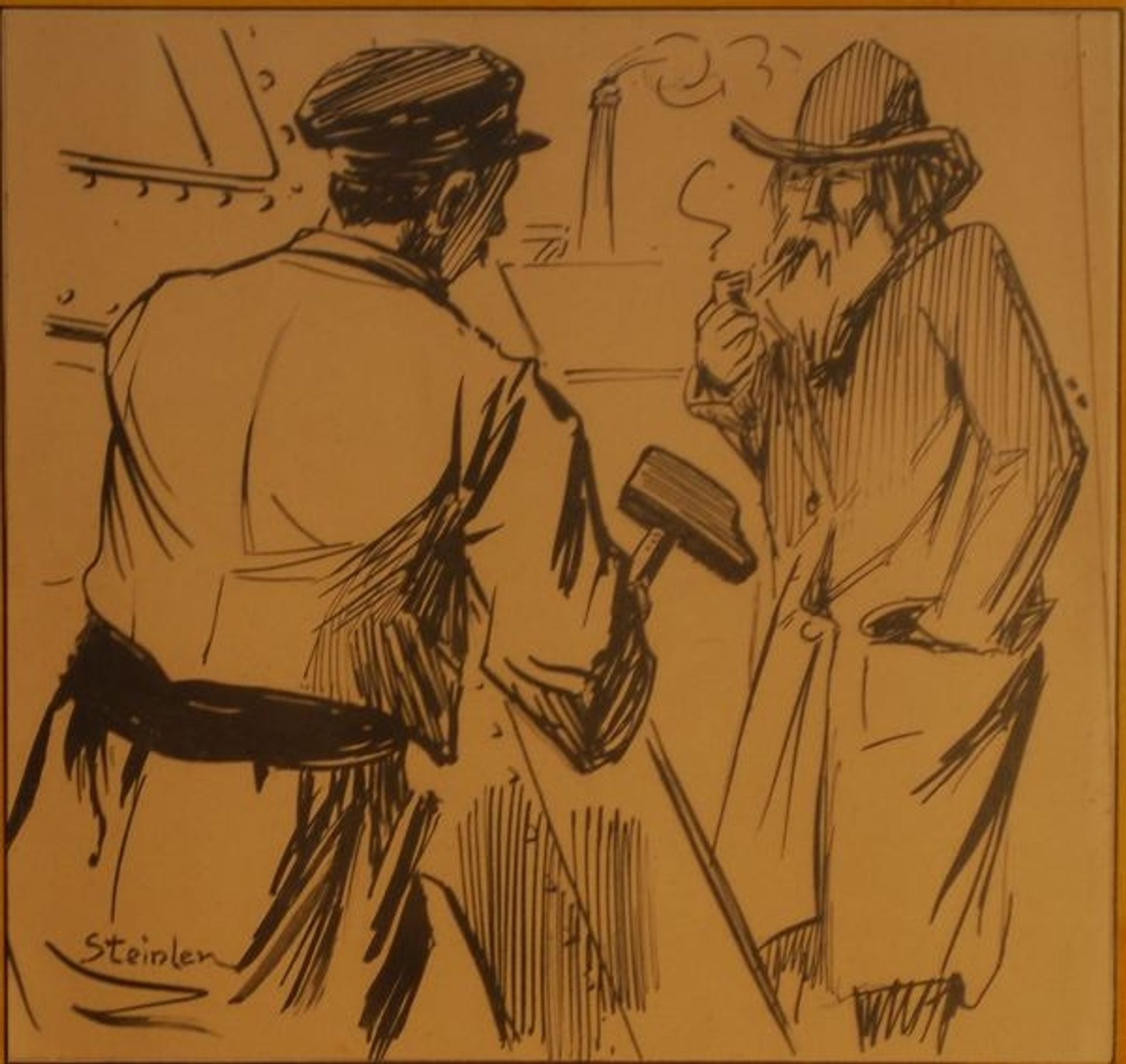 Conversation Sur Un Chantier by Théophile Alexandre Steinlen