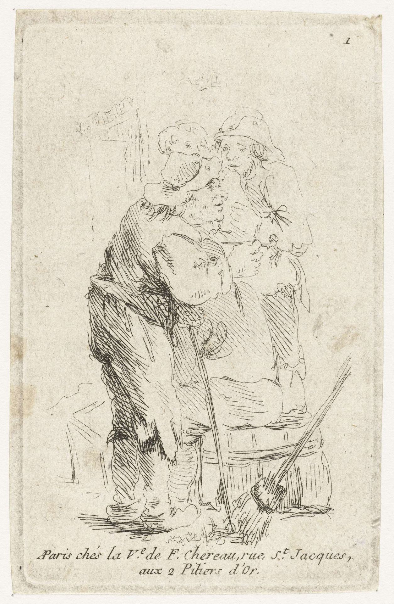 Drie boeren by Francois Boucher