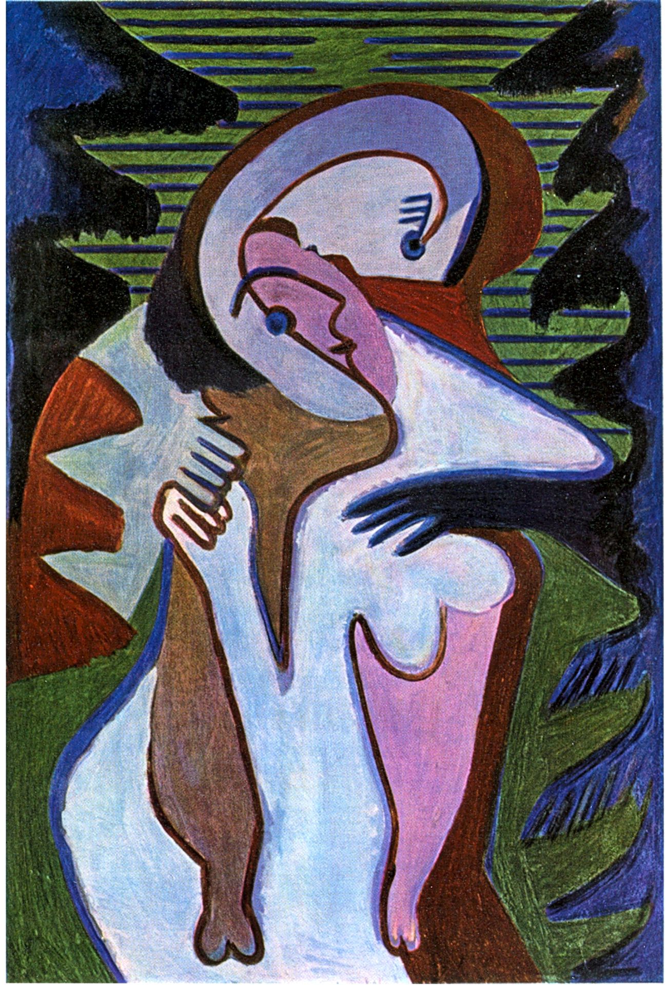 Lovers (The kiss) by Ernst Ludwig Kirchner