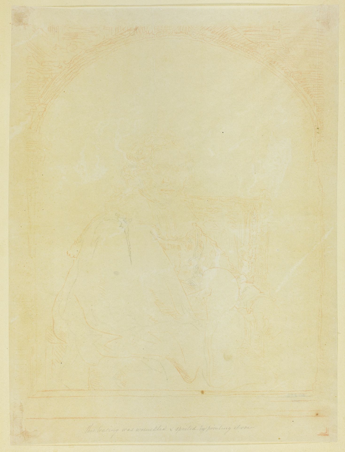 Study for Portrait of a Man in an Arm Chair, from Collection d'imitations de Dessins d'après les Principaux Maîtres Hollandais et Flamands by Christian Josi