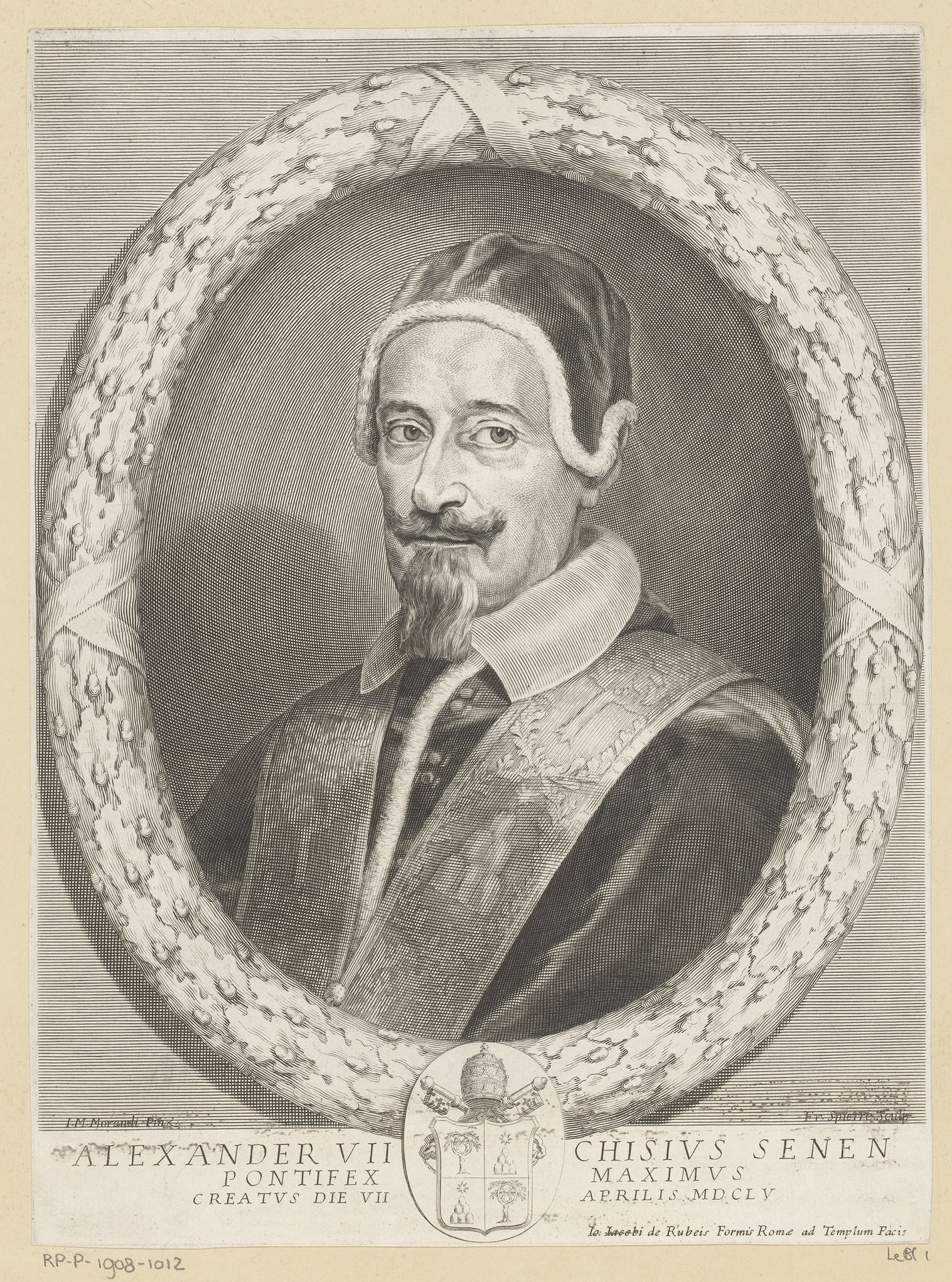 Portret van paus Alexander VII by François Spierre
