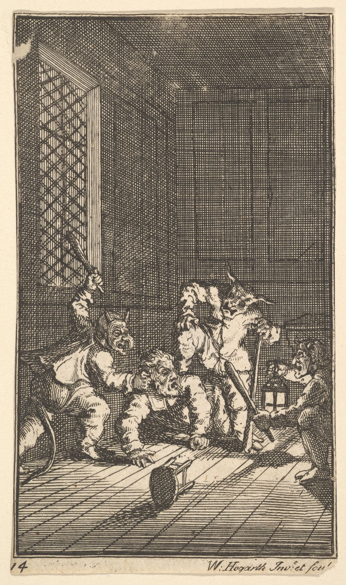 Hudibras Catechized (Seventeen Small Illustrations for Samuel Butler's Hudibras, no. 14) by William Hogarth