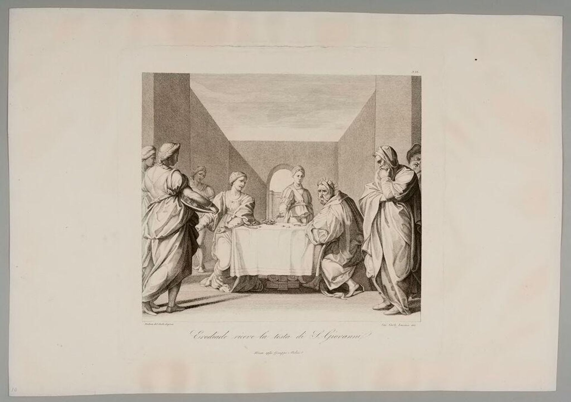 Herodias Receiving the Head of Saint John by Conte Carlo Lasinio