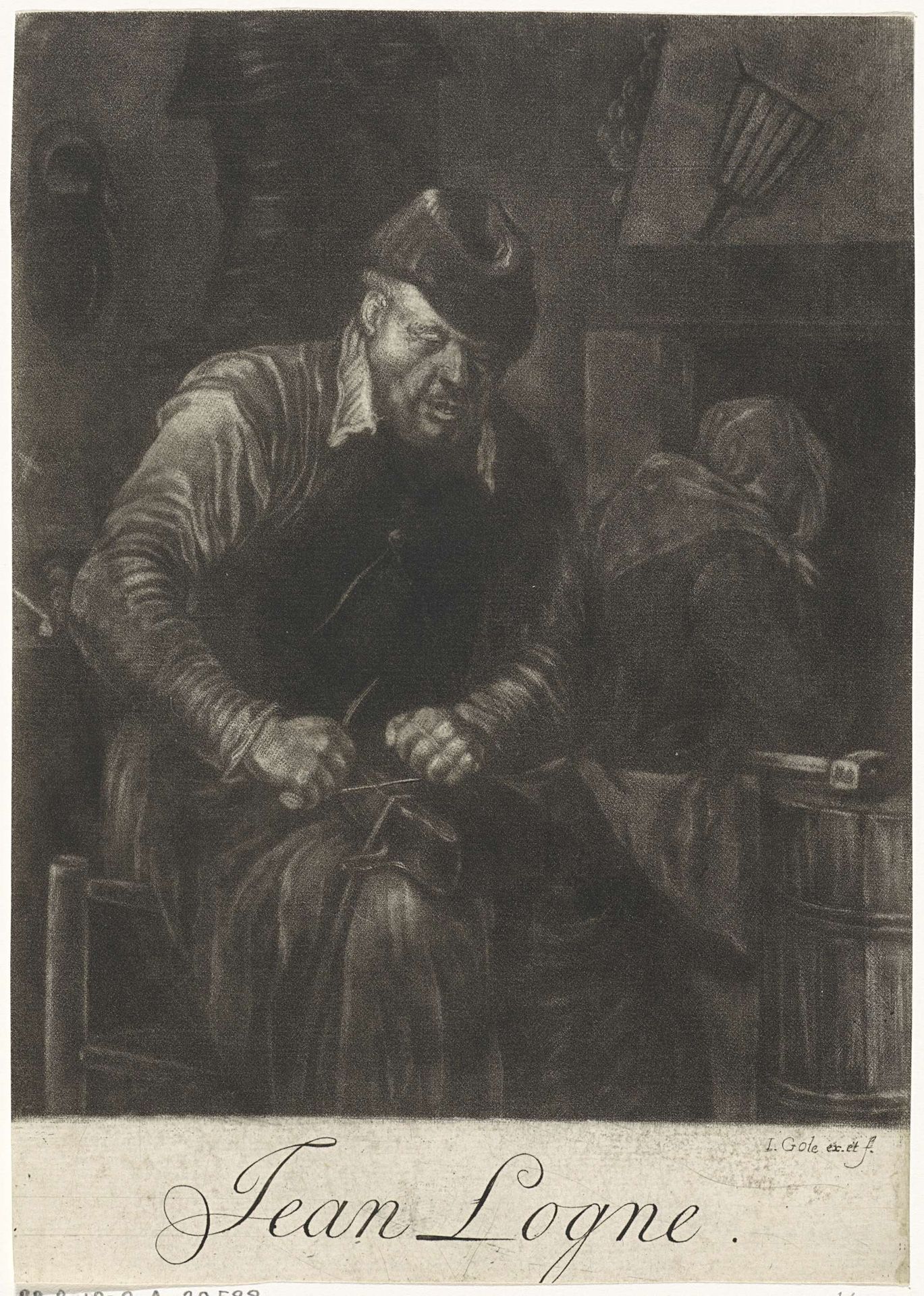 Portret van Jean Logne by Jacob Gole