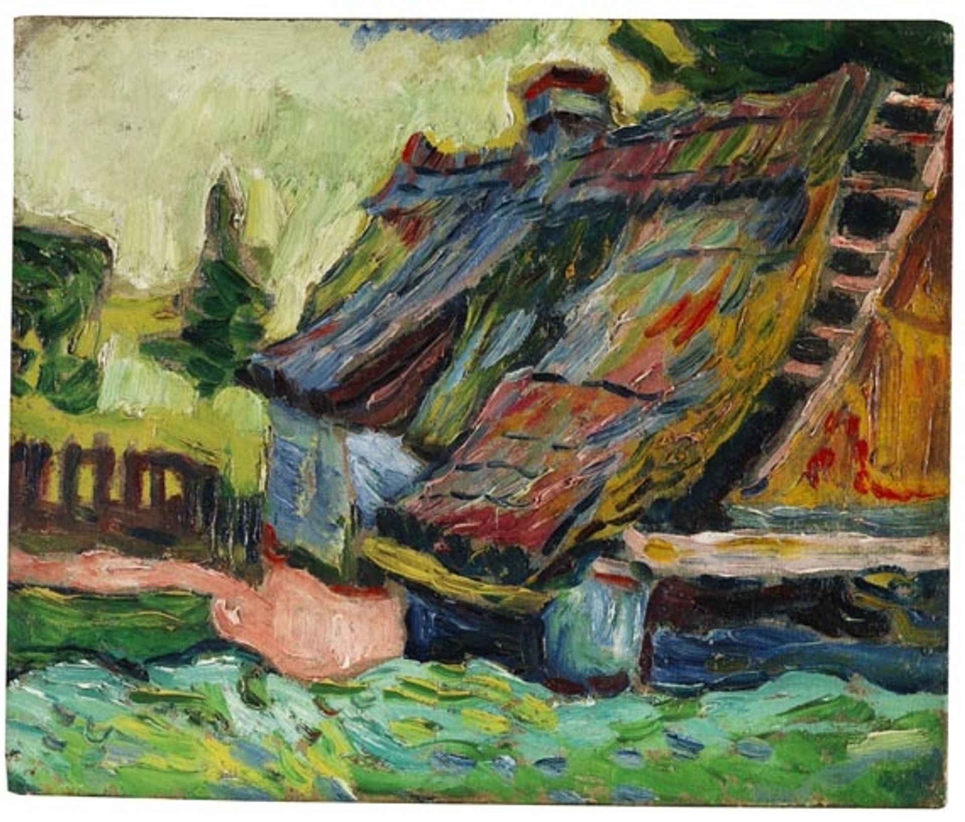 Zerfallenes Haus by Max Pechstein