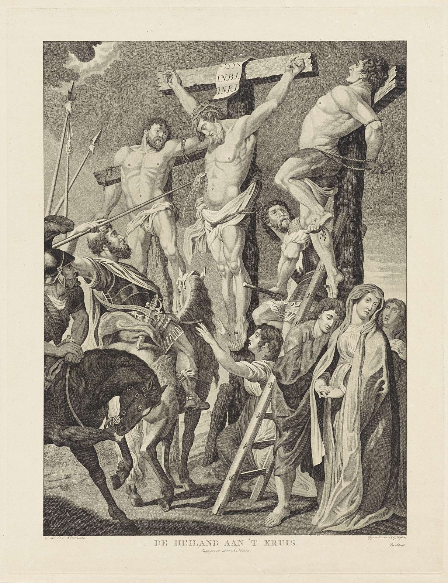 Kruisiging by Jan Gerritsz. Visser