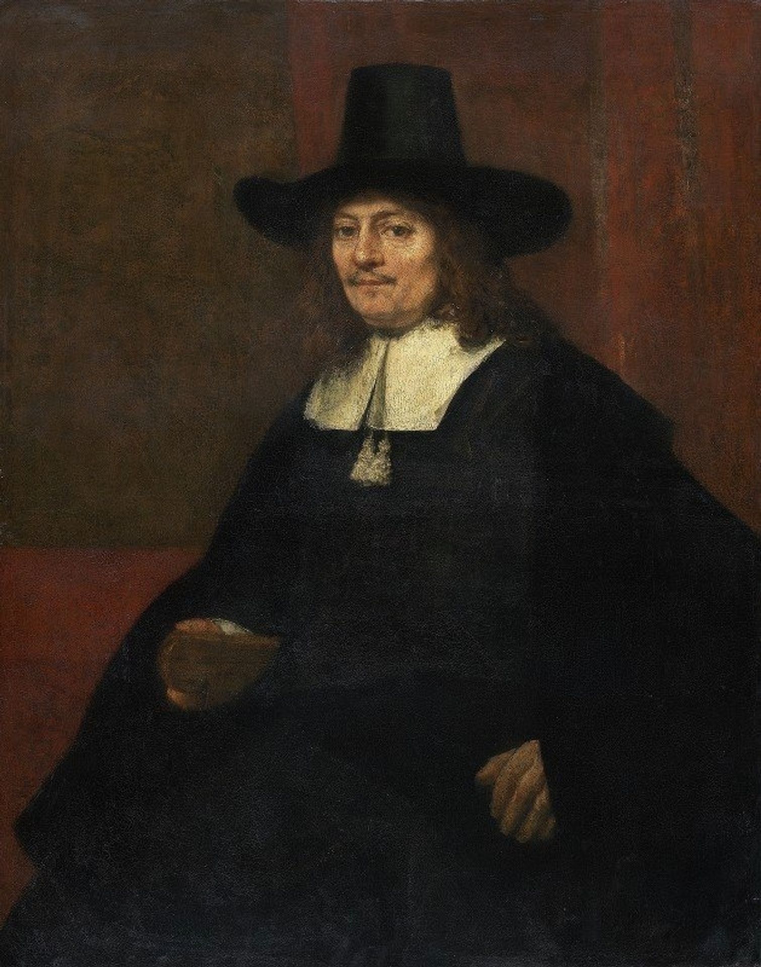 Portrait of a Man in a Tall Hat by Rembrandt van Rijn