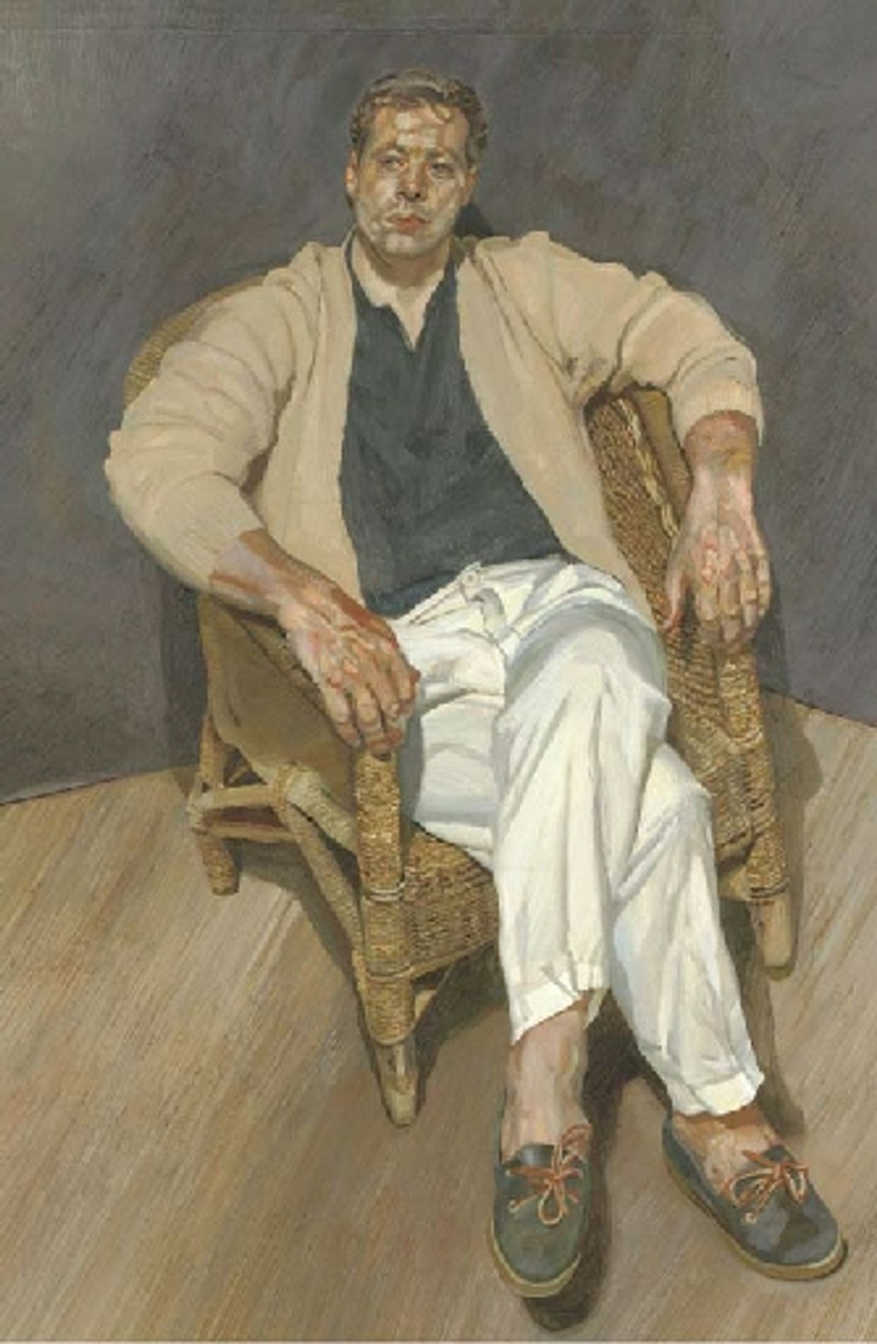 Man in a String Chair by Lucian Freud