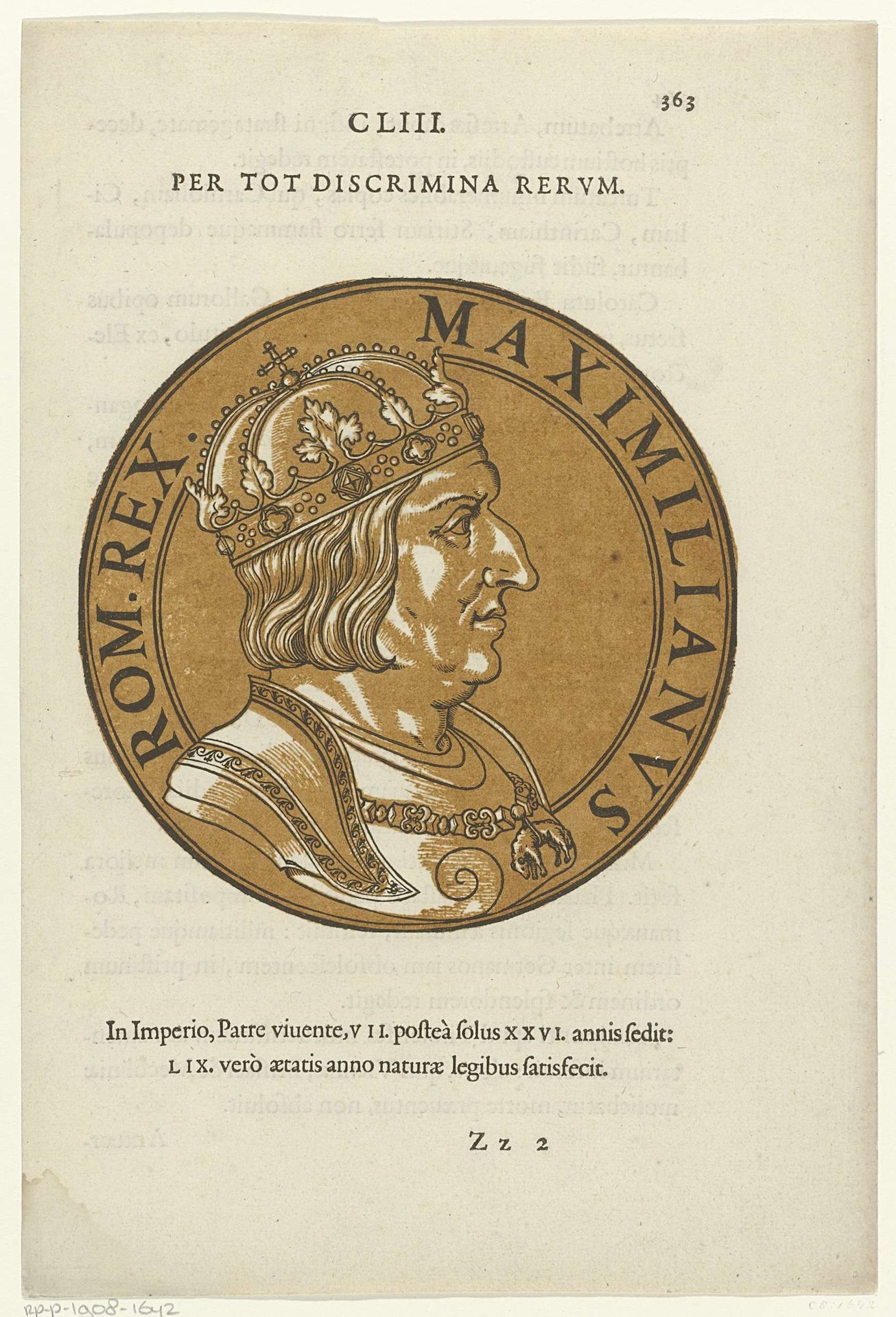 Medaillon met een portret van keizer Maximiliaan I by Christoffel Jegher