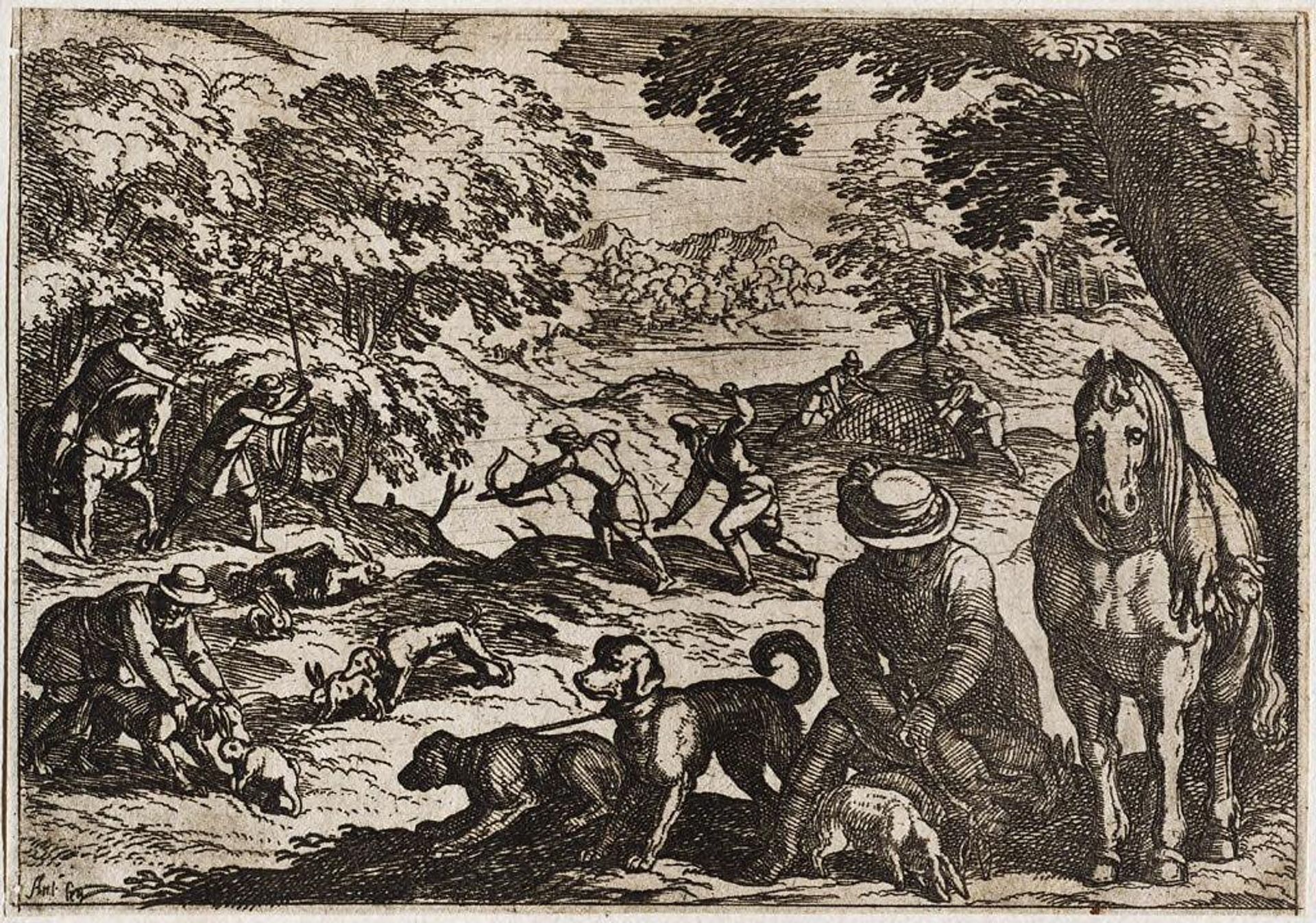 A Rabbit Hunt by Antonio Tempesta