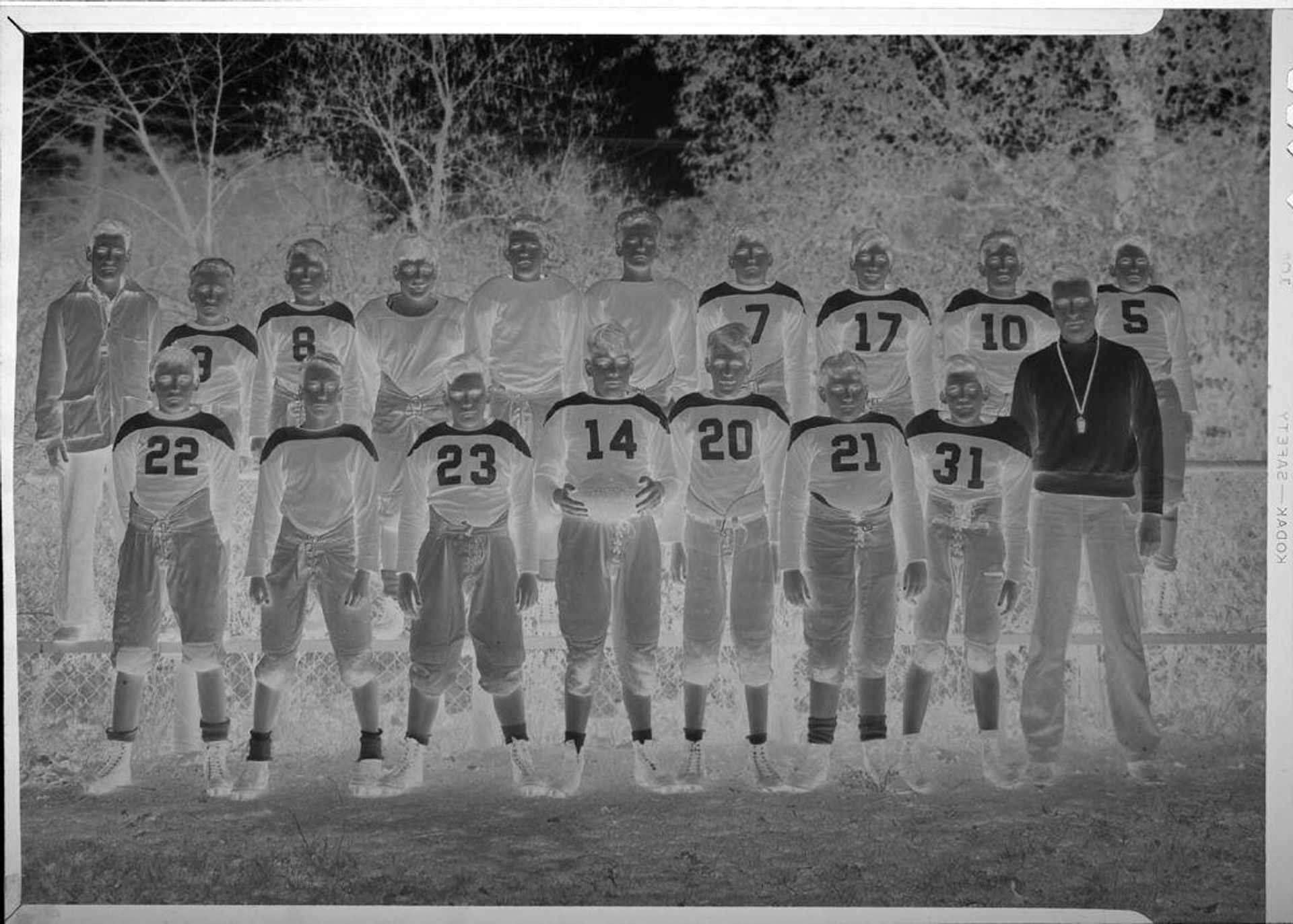 Untitled (team portrait of boys' football team) by John Howell