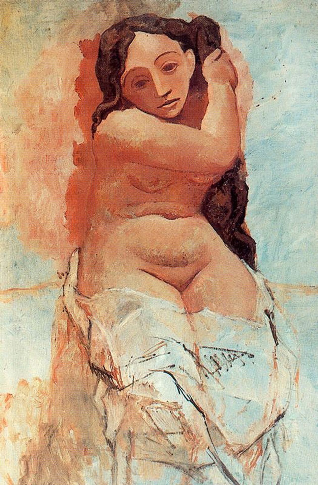 Woman Plaiting Her Hair by Pablo Picasso