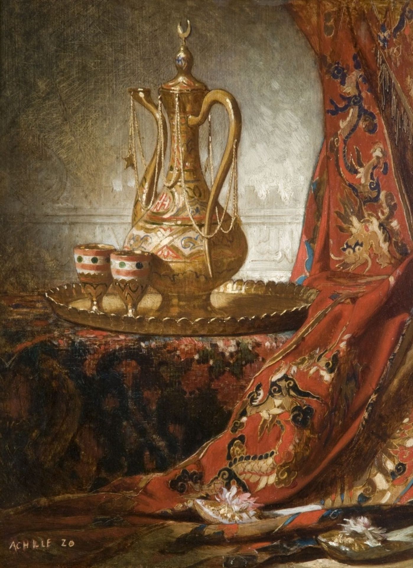 Composition with teapot by Achille D'Orsi