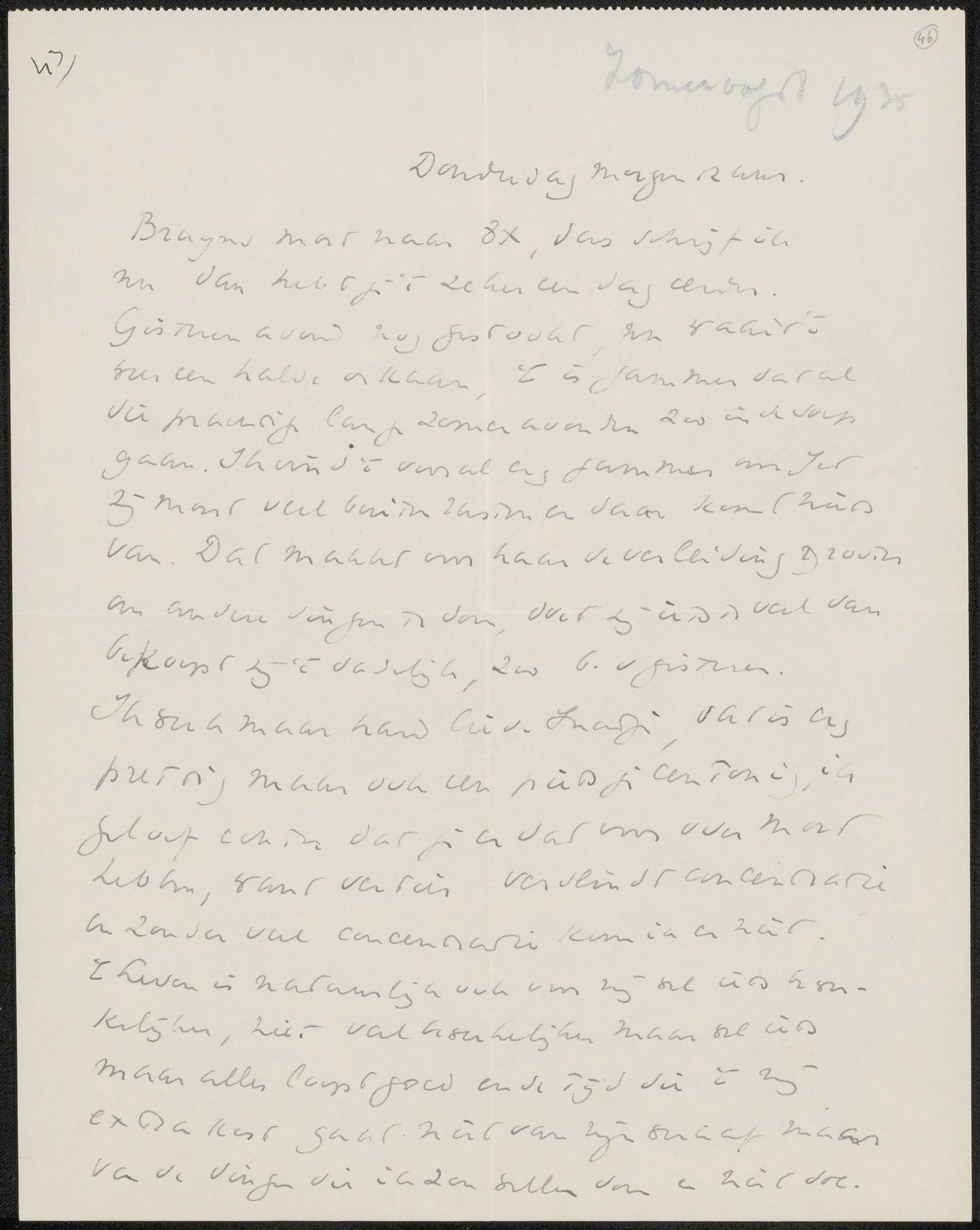 Brief aan Ina van Eibergen Santhagens-Waller by Richard Nicolaüs Roland Holst