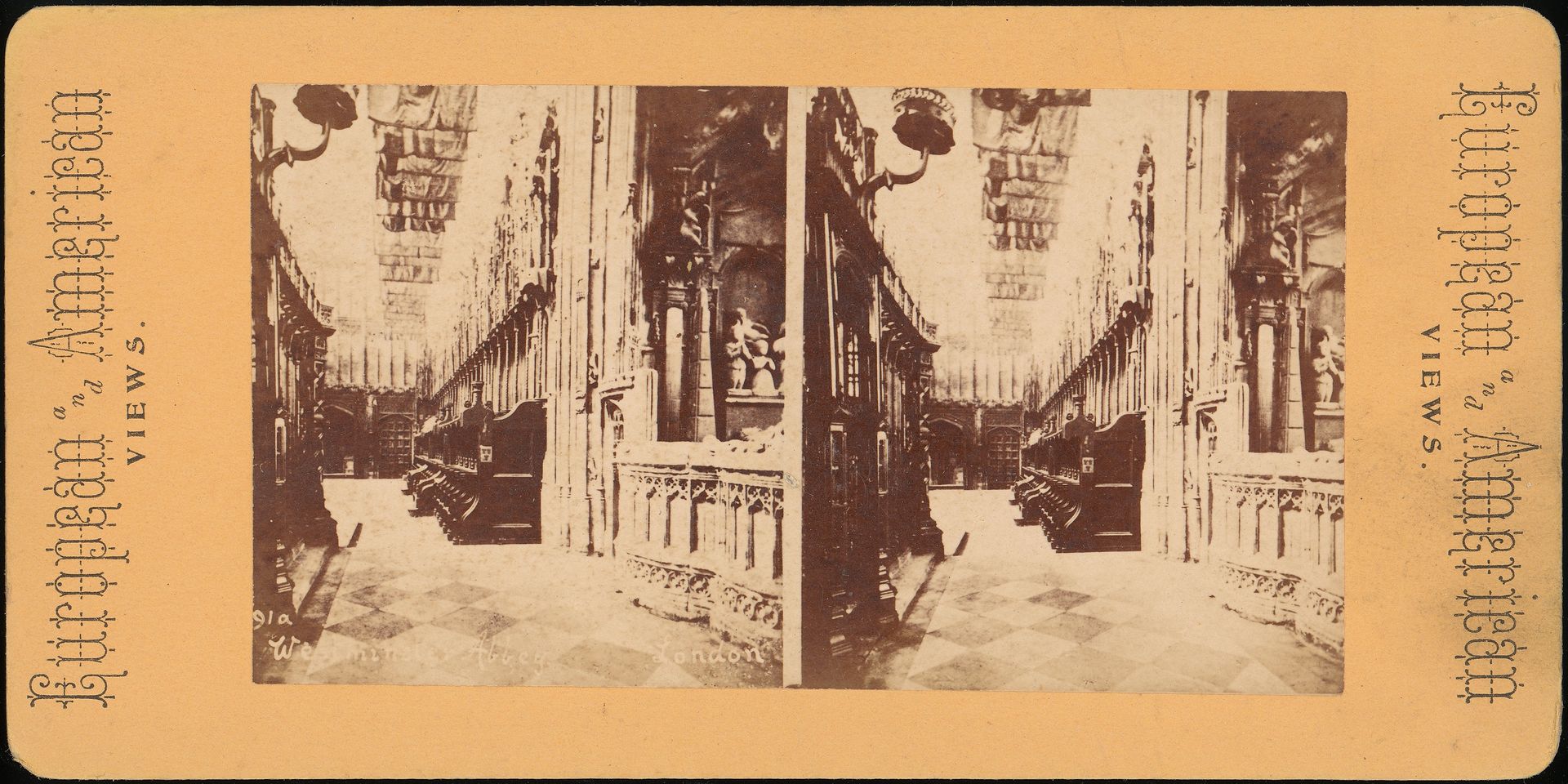 [Group of 5 Stereograph Views of Westminster Abbey, London, England] by European and American Views