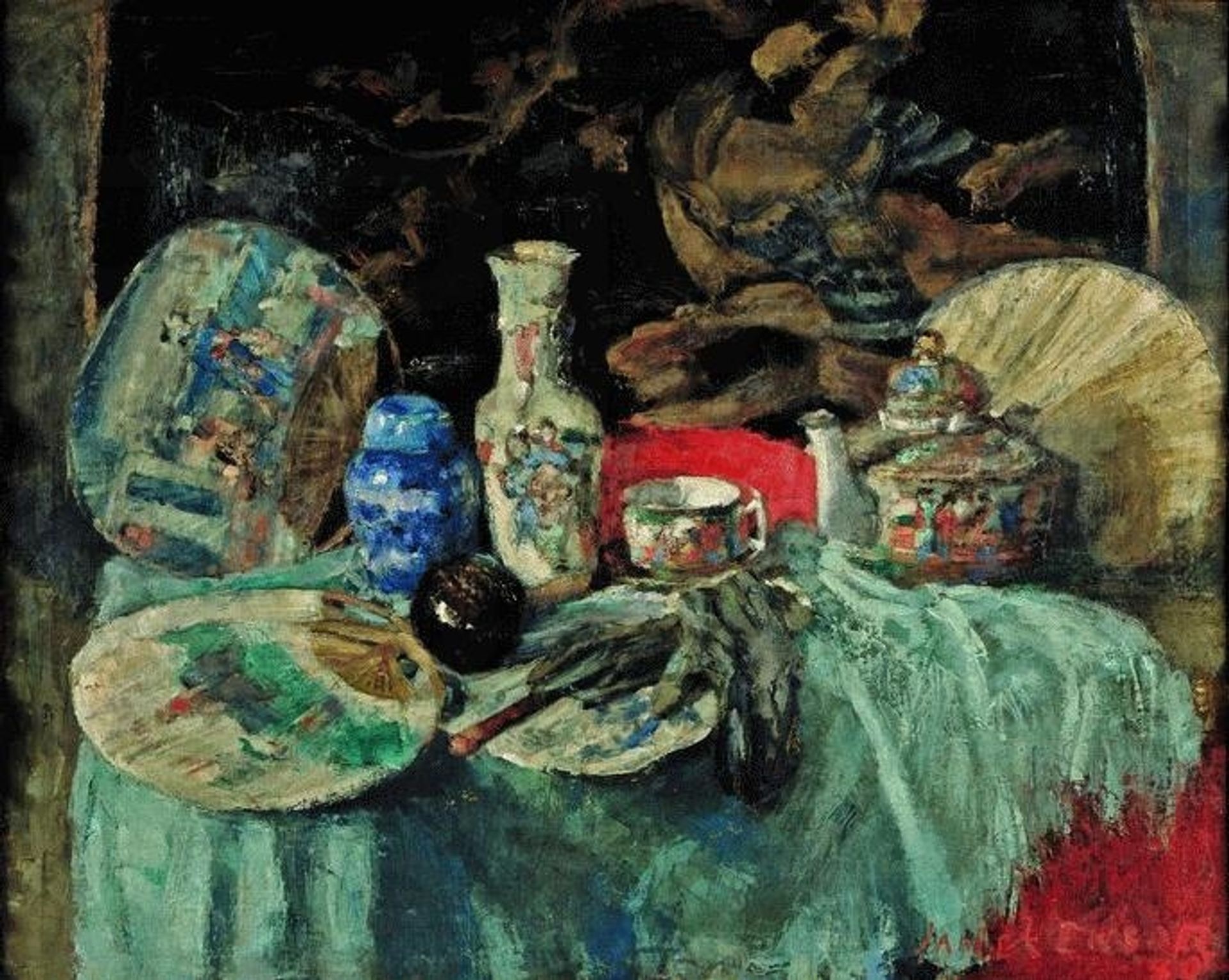 Chinese Porcelain with Fans by James Ensor