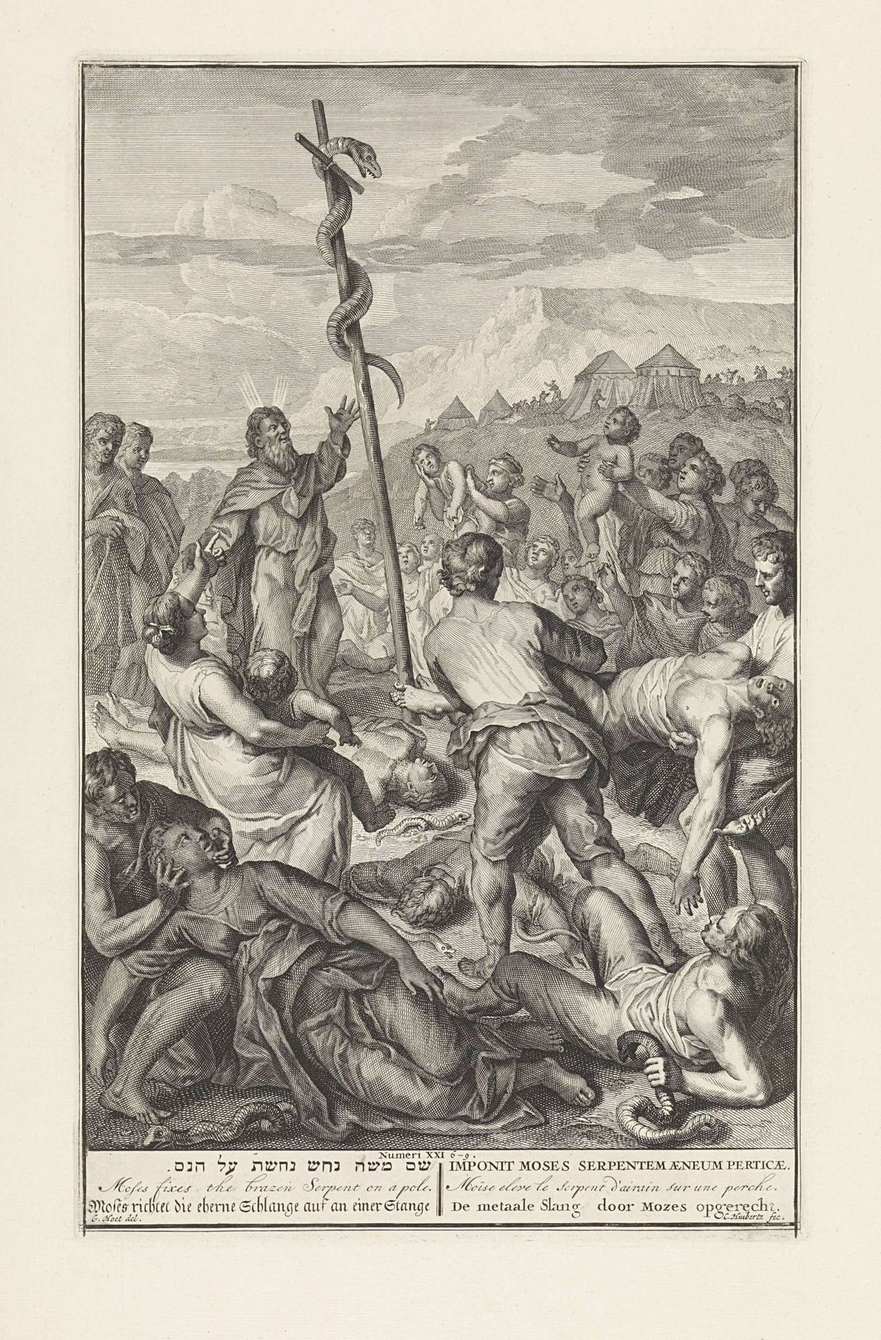 Mozes en de koperen slang by Cornelis Huyberts