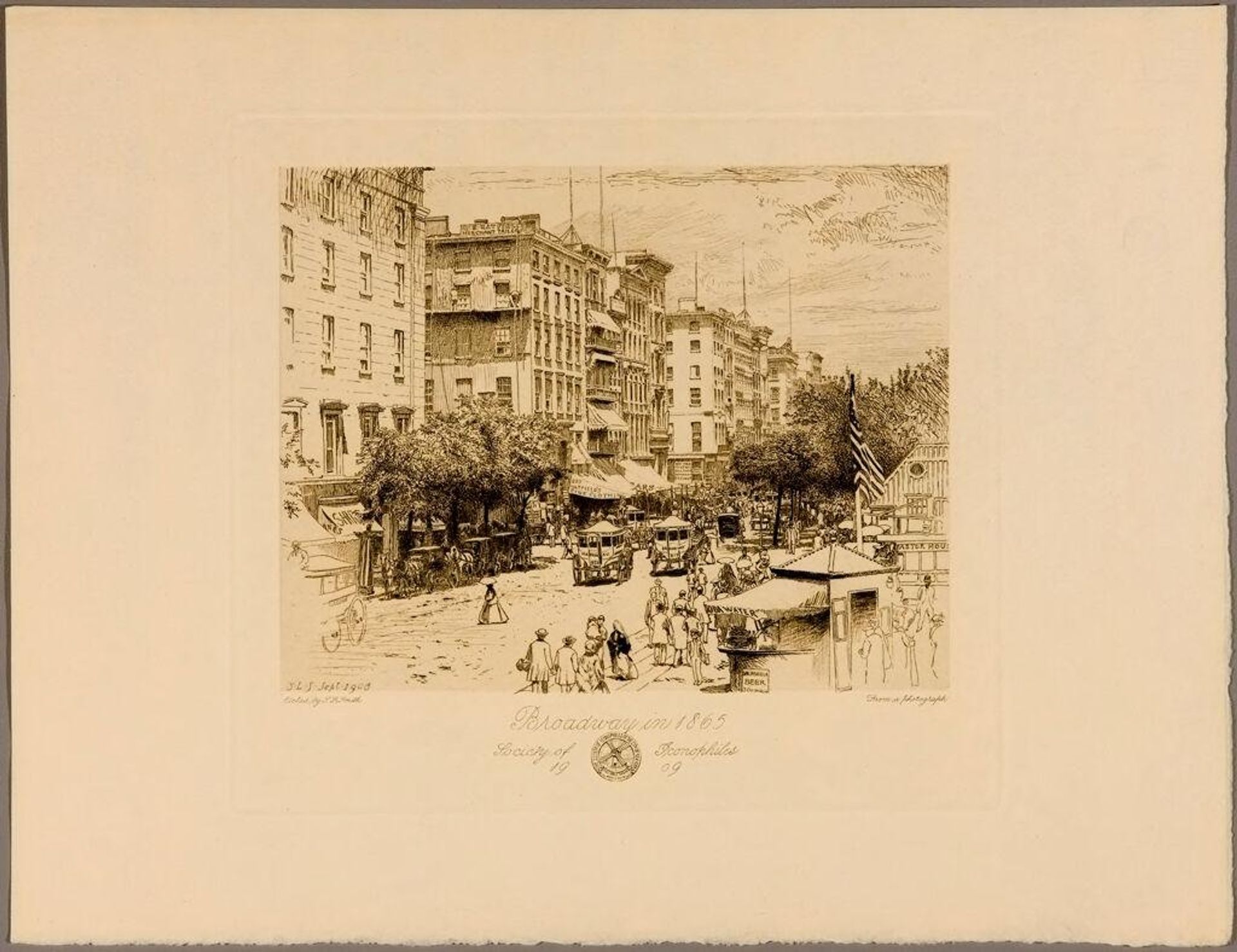 Broadway in 1865 by Sidney L. Smith