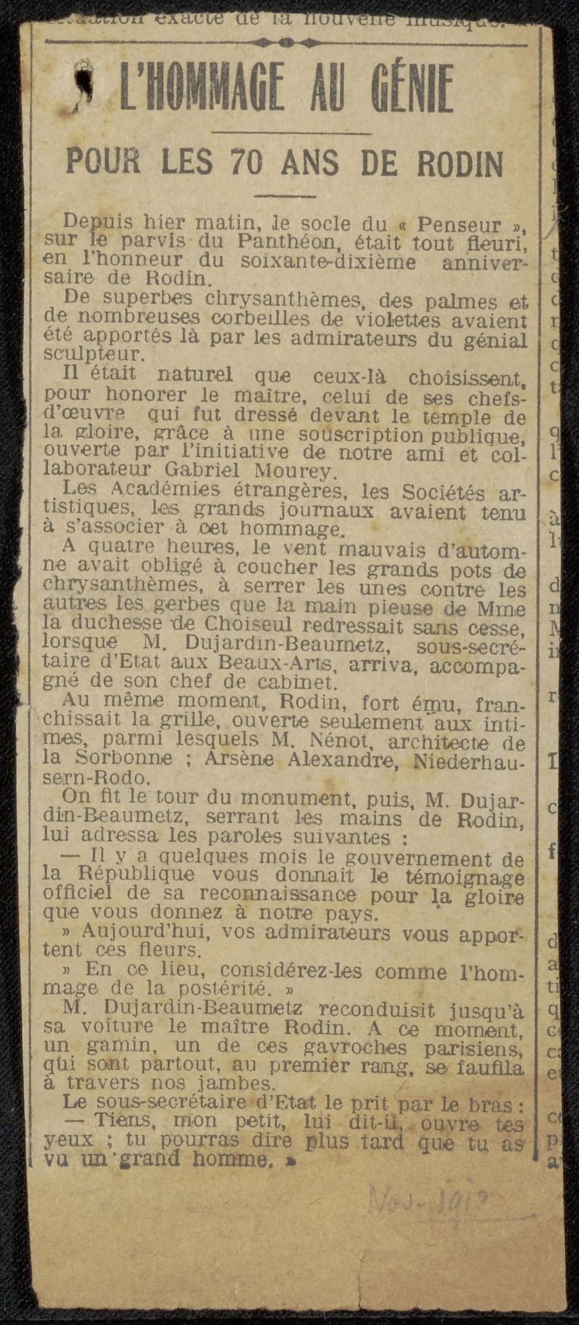 Krantenknipsel uit archief Philip Zilcken by Anonymous