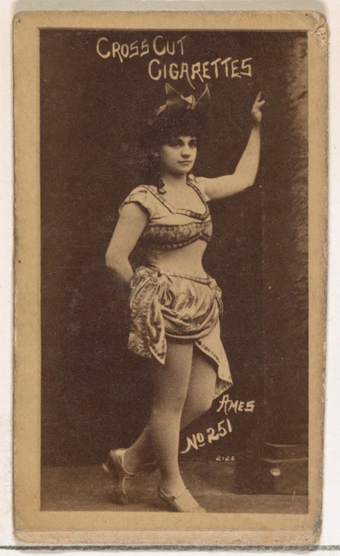 Card Number 251, Ames, from the Actors and Actresses series (N145-1) issued by Duke Sons & Co. to promote Cross Cut Cigarettes by W. Duke, Sons & Co.