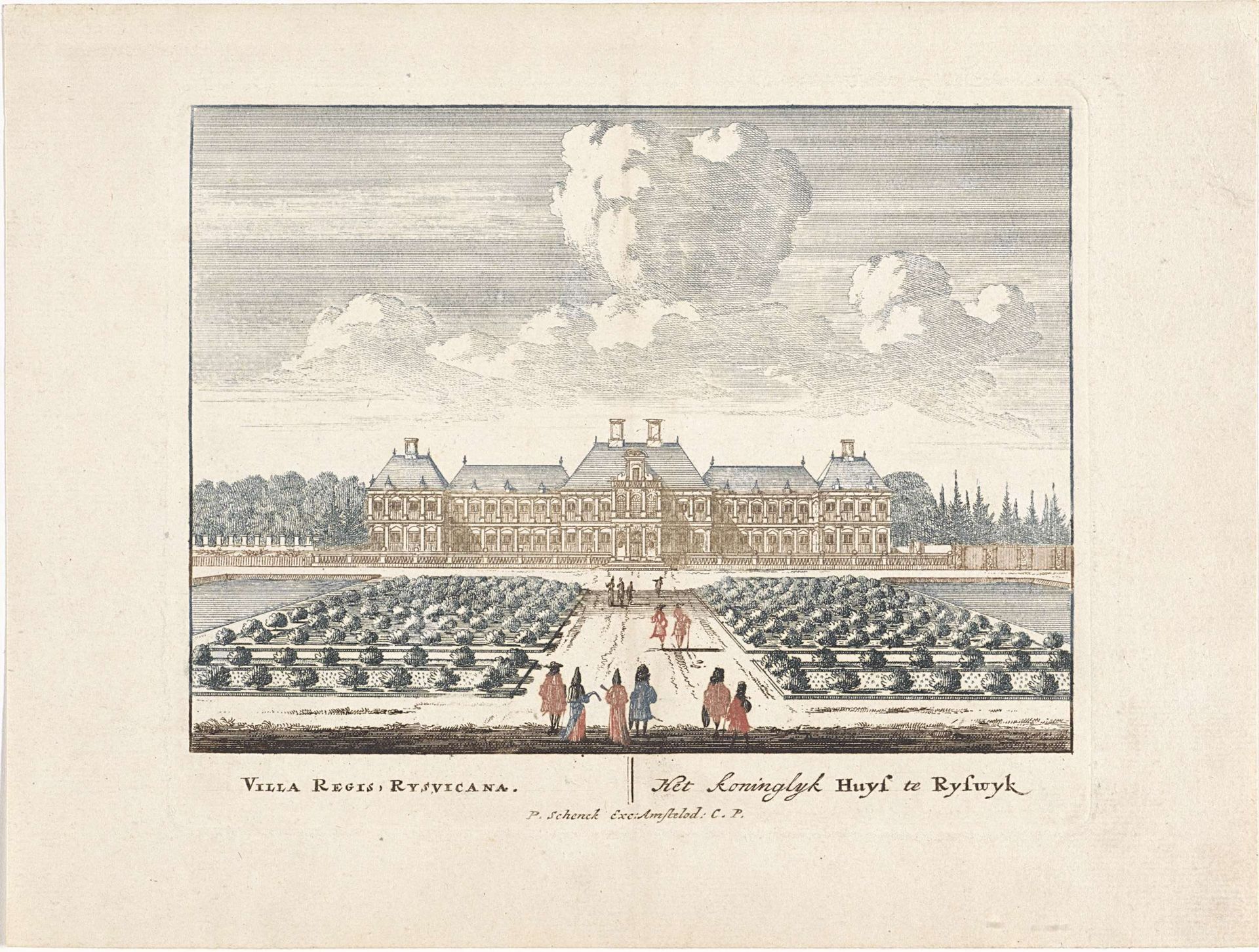 Gezicht op het Huis ter Nieuburch in Rijswijk by Jan van Call