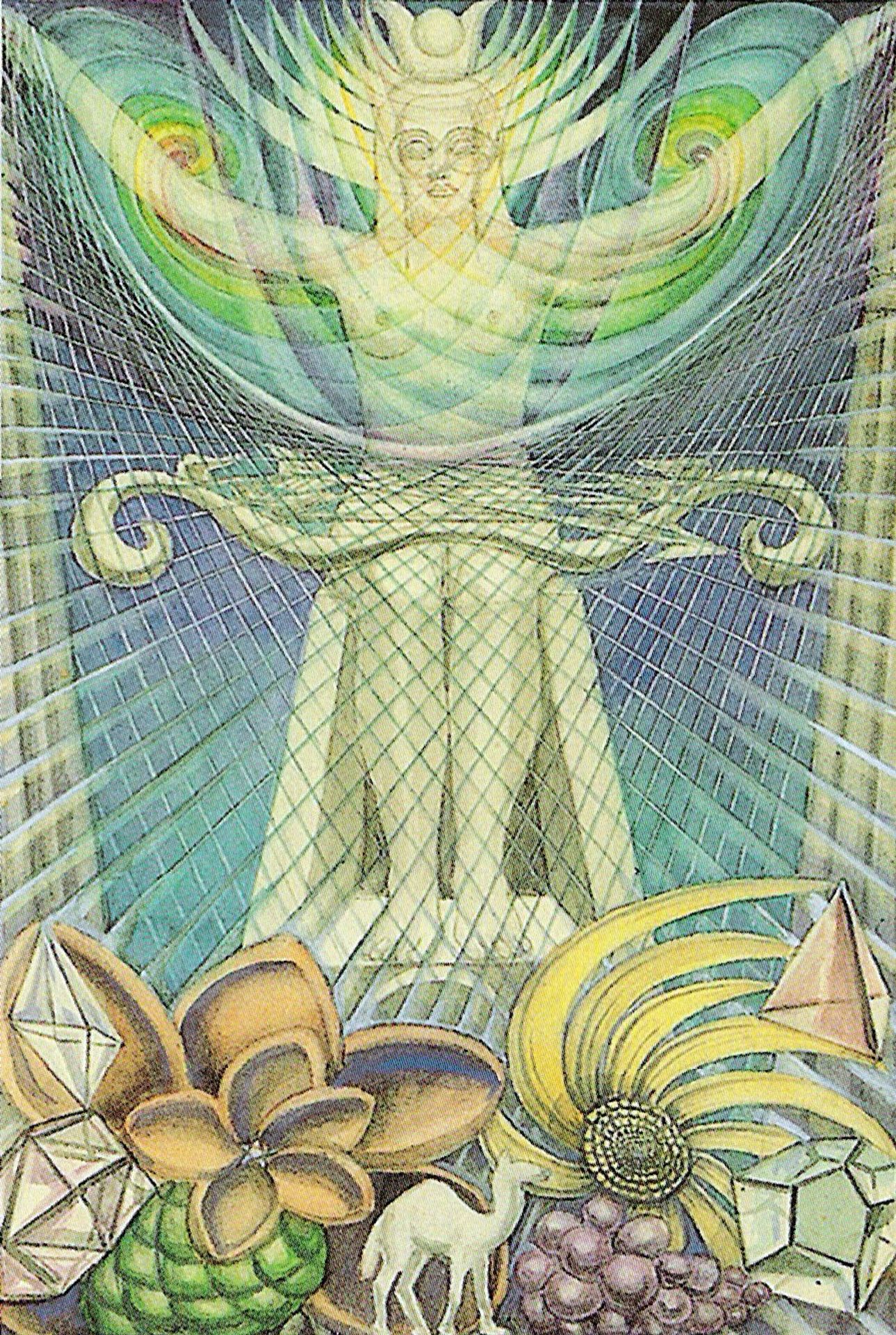 Atu II - The High Priestess - Thoth Tarot - Aleister Crowley by Lady Frieda Harris