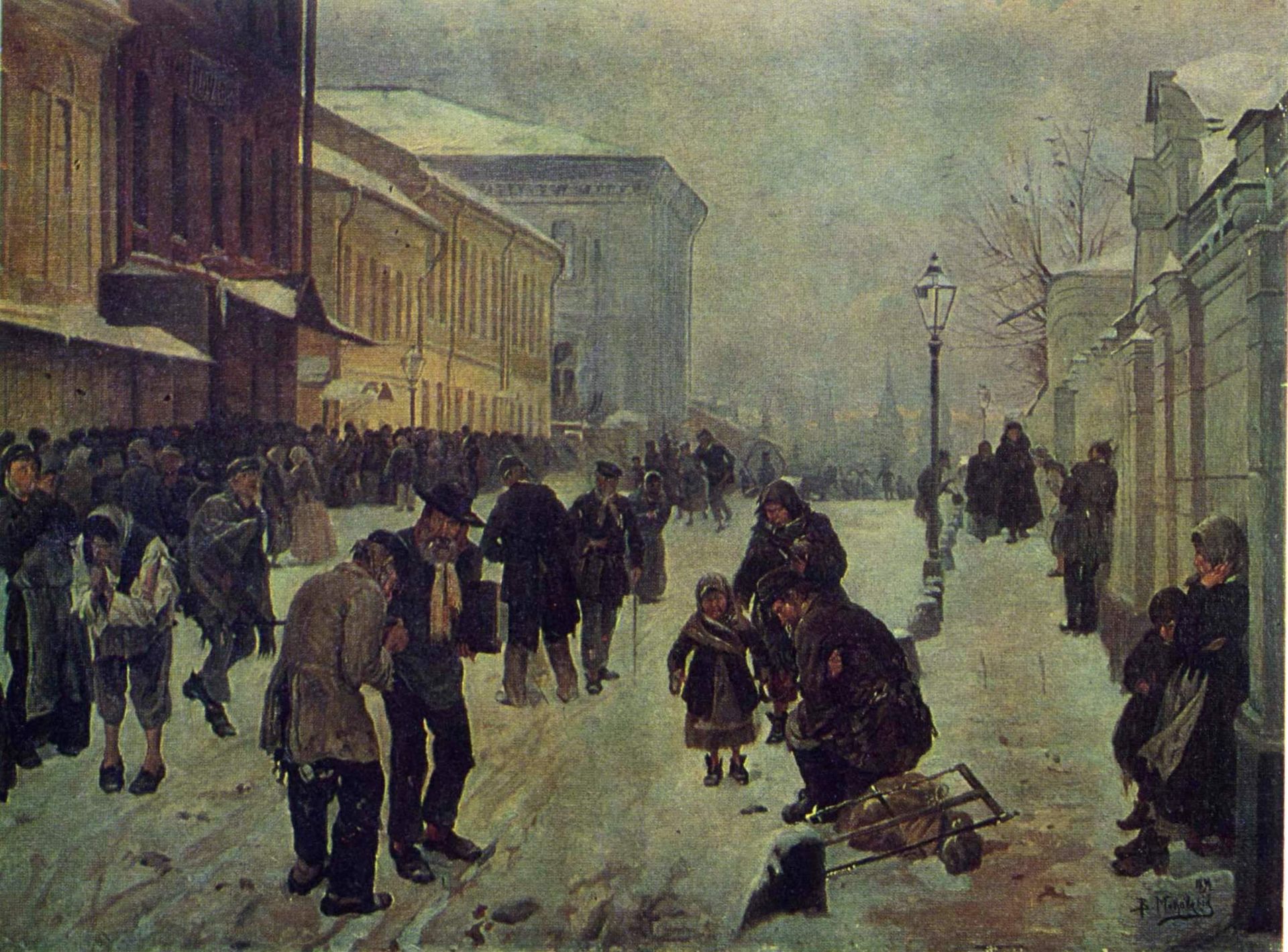 Looking for a shelter for the night by Vladimir Makovsky