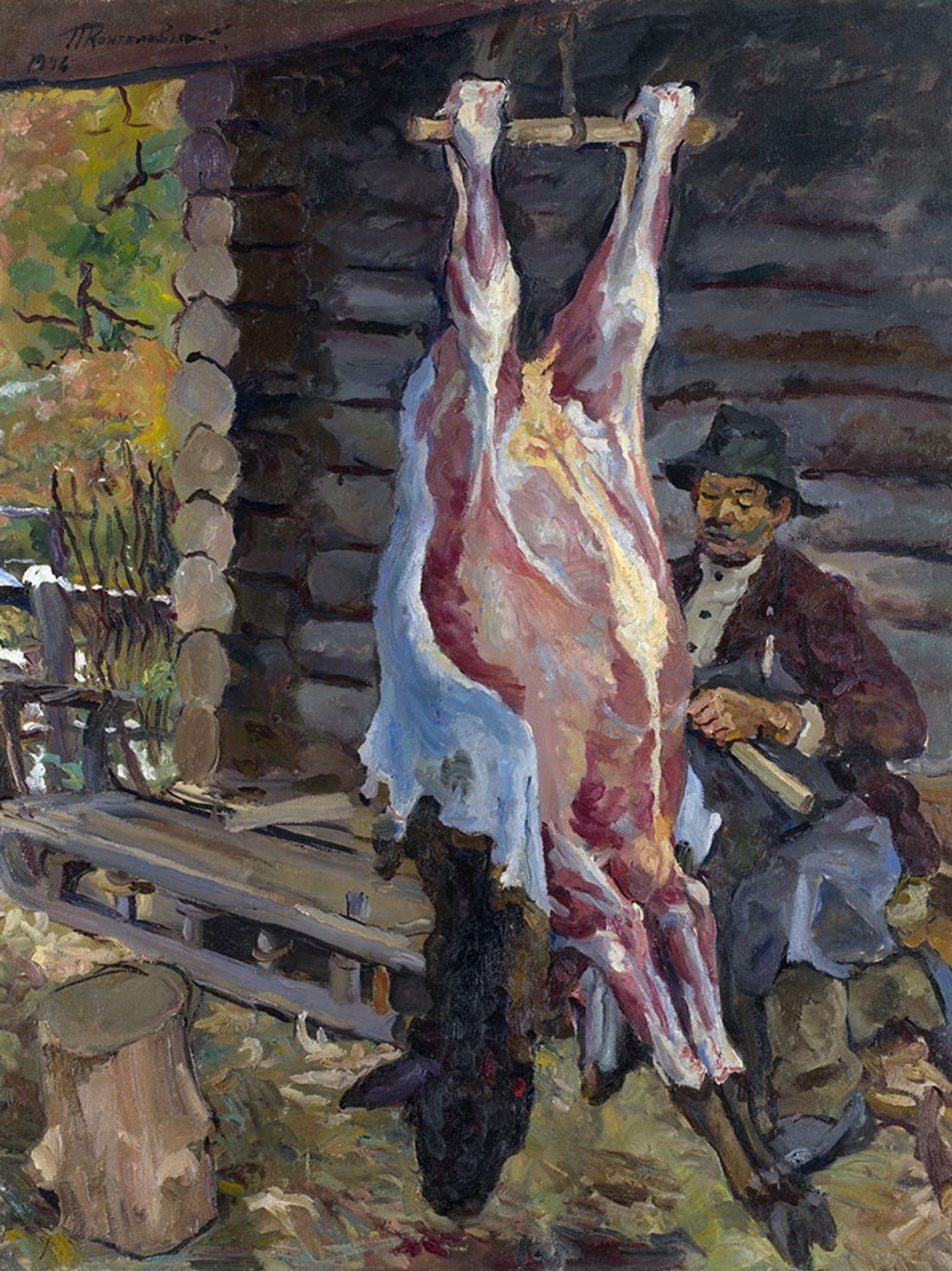 Carcase of calf by Pyotr Konchalovsky