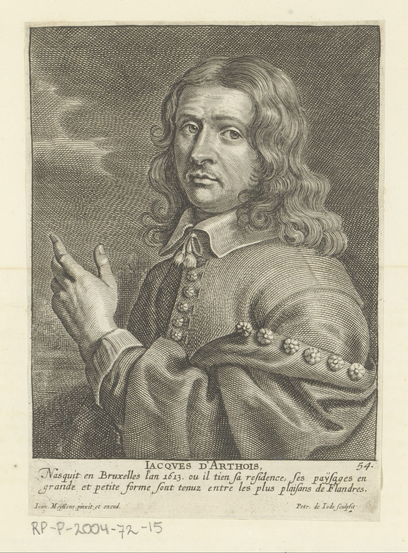 Portret van Jacques d'Arthois by Pieter de (II) Jode