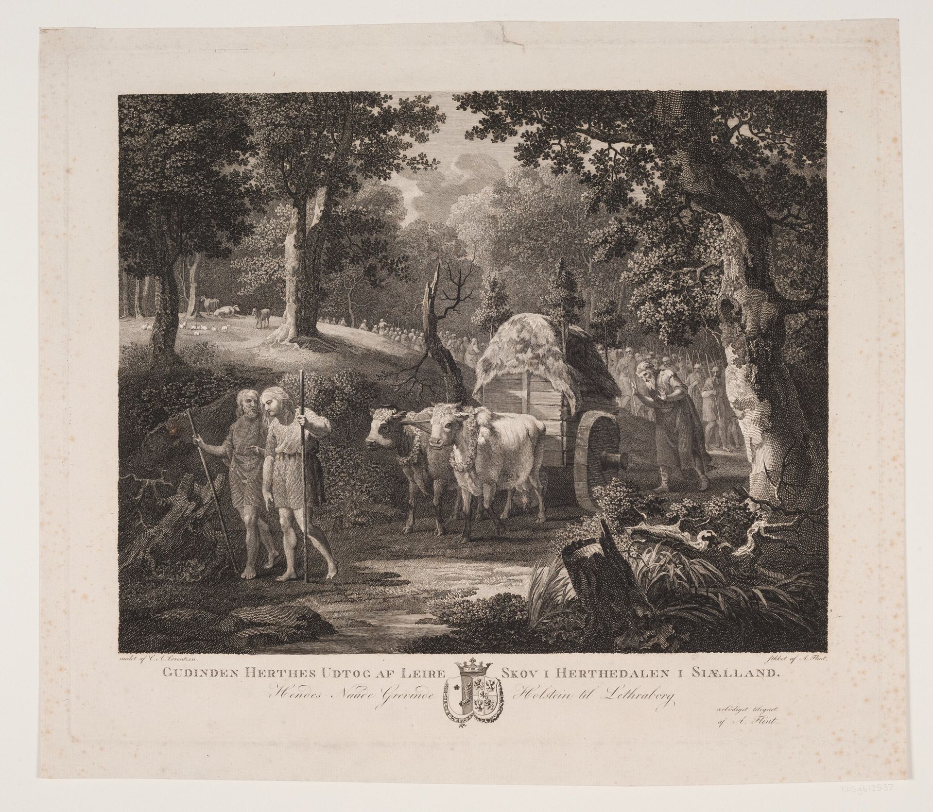 Gudinden Henthas udtog fra Lejre Skov i Herthadalen i Sjælland by Andreas Flint