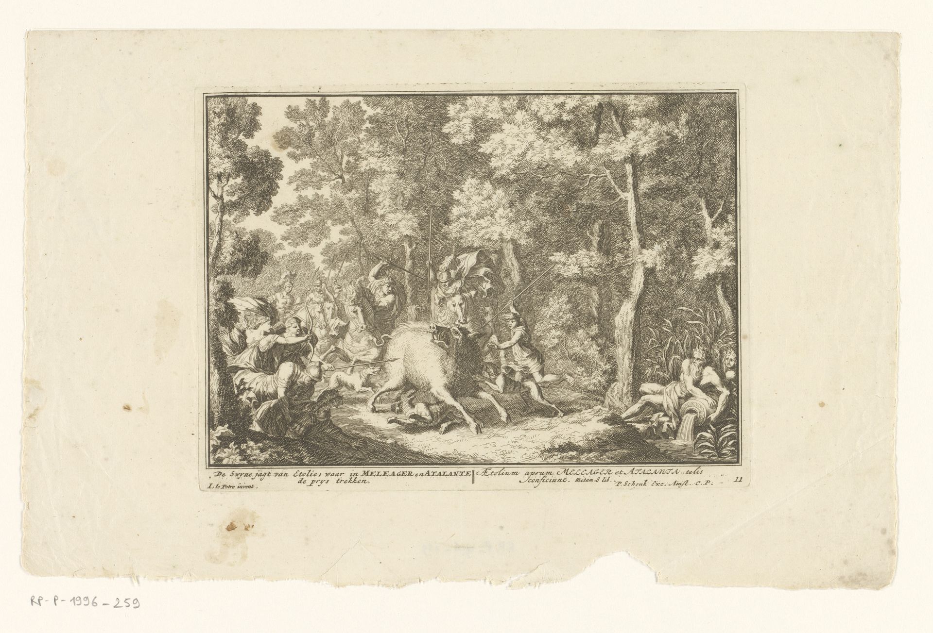 Jacht van Atalanta en Meleager op het everzwijn by Anonymous