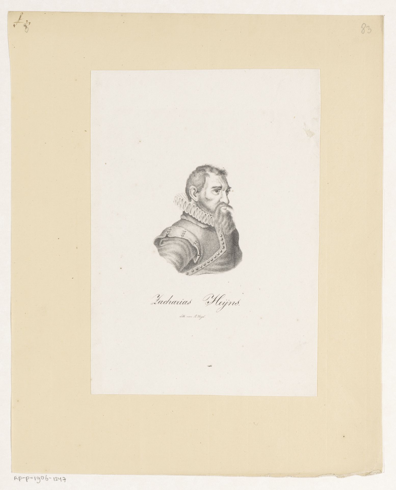 Portret van Zacharias Heyns by A. Heyd