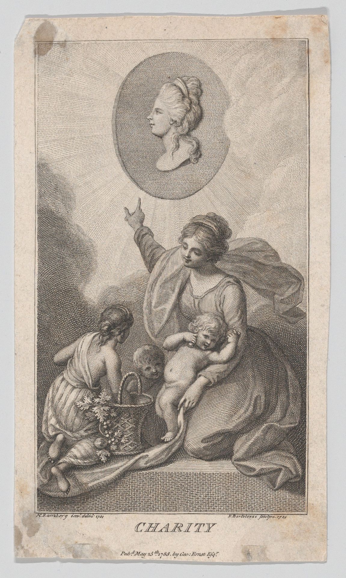 Charity, from L'Amico di fanciulli (Children's Friend) by Francesco Bartolozzi