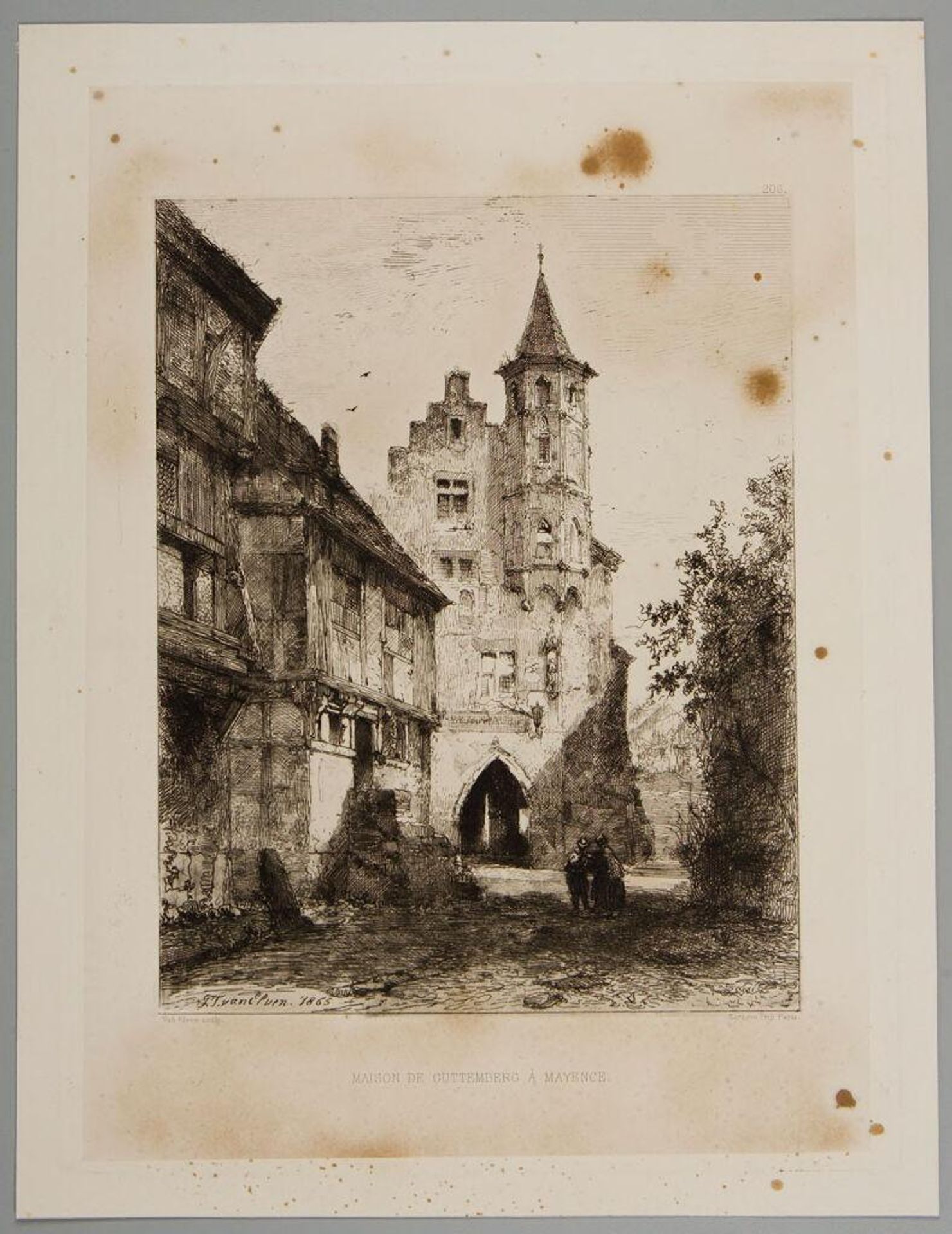 Maison de Gutenberg Ã  Mayence by Pierre TÃ©tar van Elven