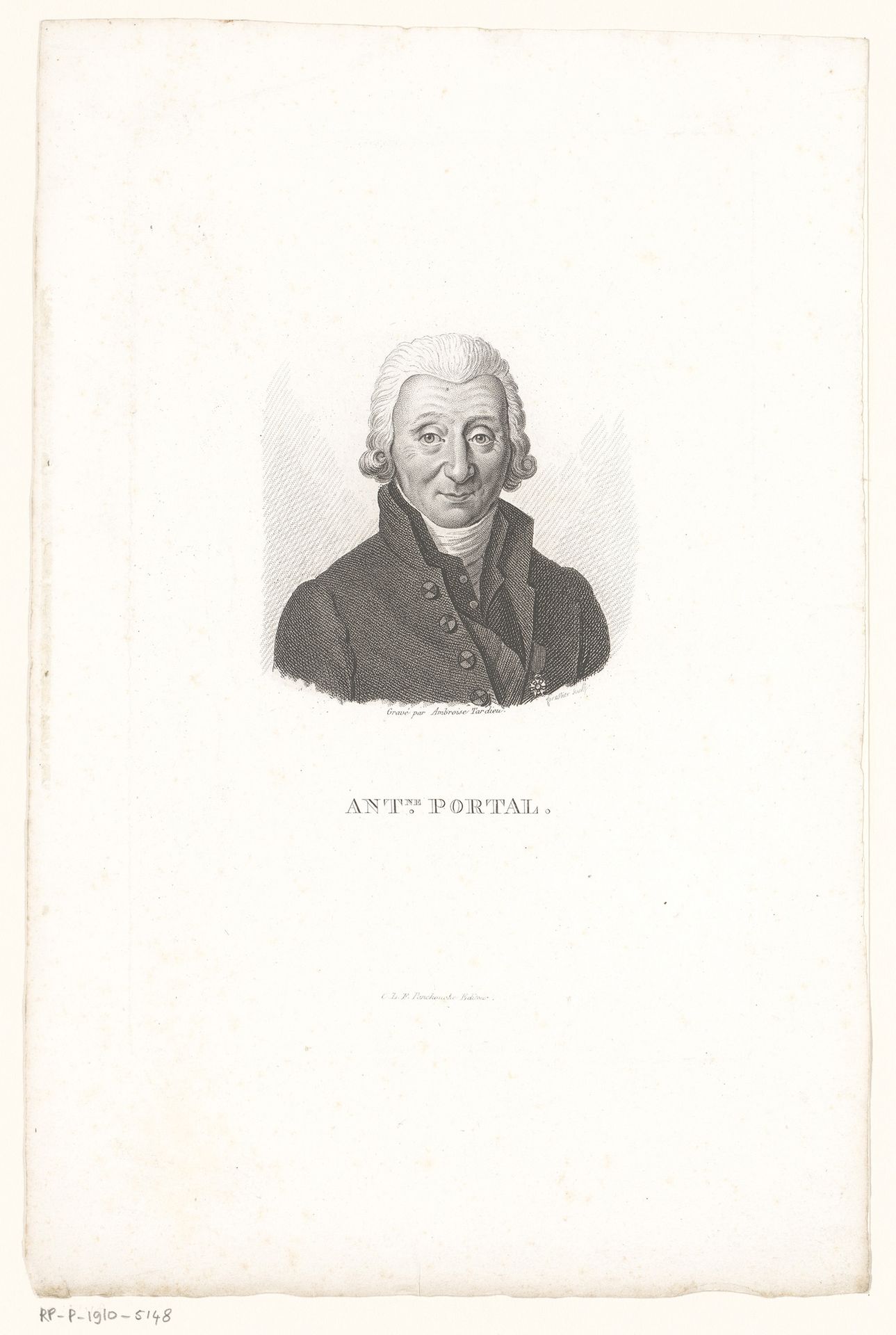 Portret van Antoine Portal by Charles Aimé Forestier