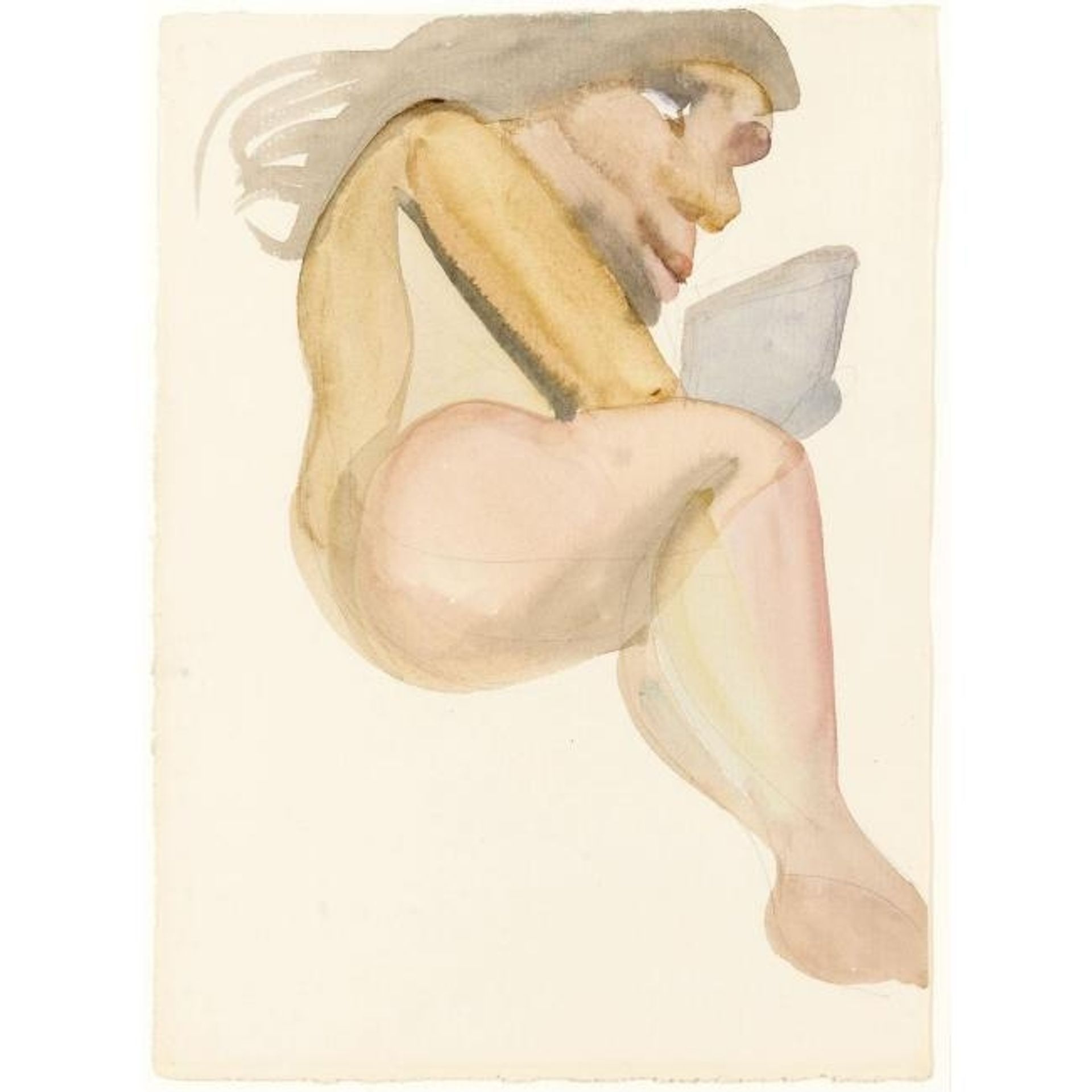 Young Girl Resting by Lucian Freud